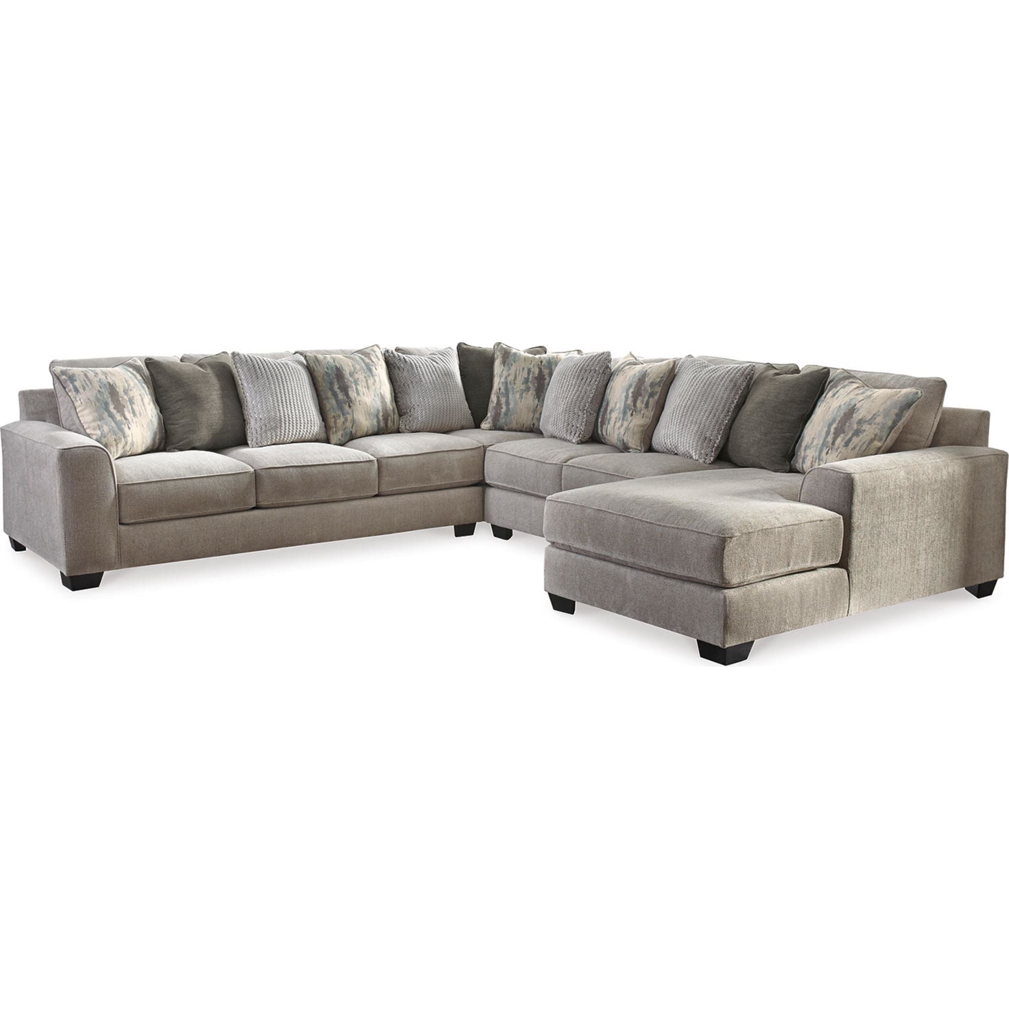 Ardsley 4-Piece Sectional Sofa with Chaise Lounge - Modern L-Shaped Living Room Couch for Small Spaces, Apartment & Family Gatherings