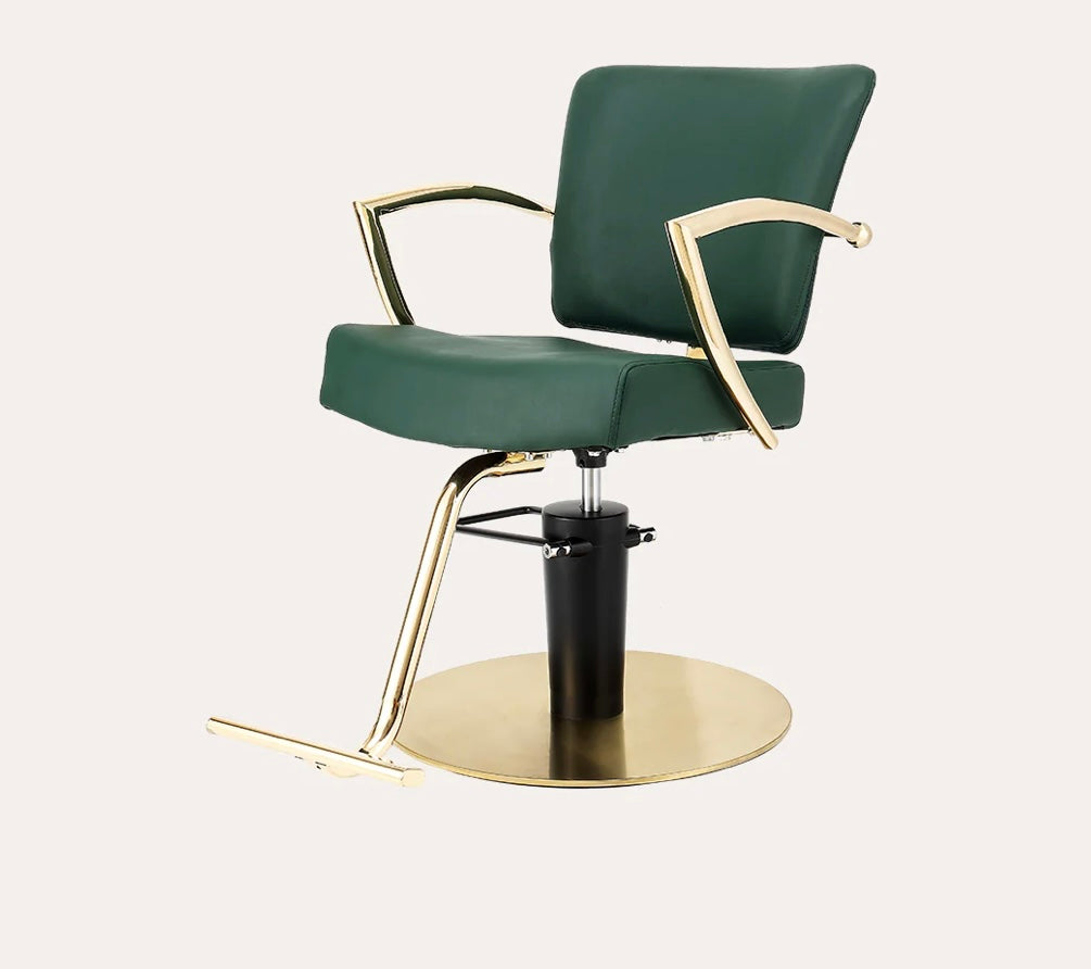 Premium Manhattan Gold Salon Chair - Adjustable Hydraulic Styling Chair for Hairdressers & Barbers - Perfect for Salons, Spas & Home Use