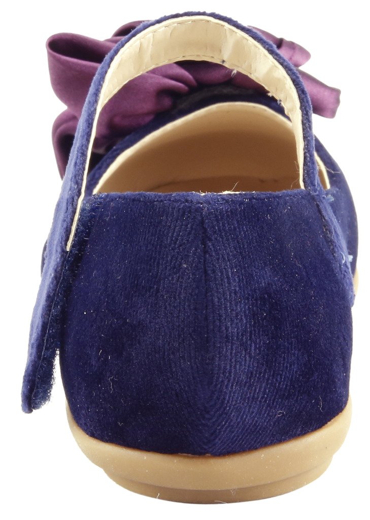 Girl's Suede Mary Jane Flats with Flower Bow - Elegant & Comfortable Dress Shoes for Weddings, Parties & Special Occasions