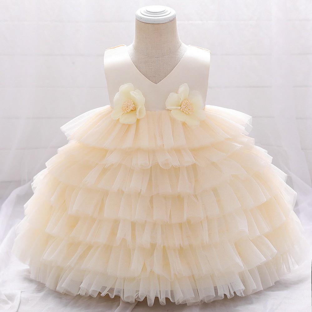 Baby Girl Birthday Party Dresses | Toddler Fluffy Formal Princess Gown for Special Occasions | Perfect for 1st Birthday, Christening & Photo Shoots