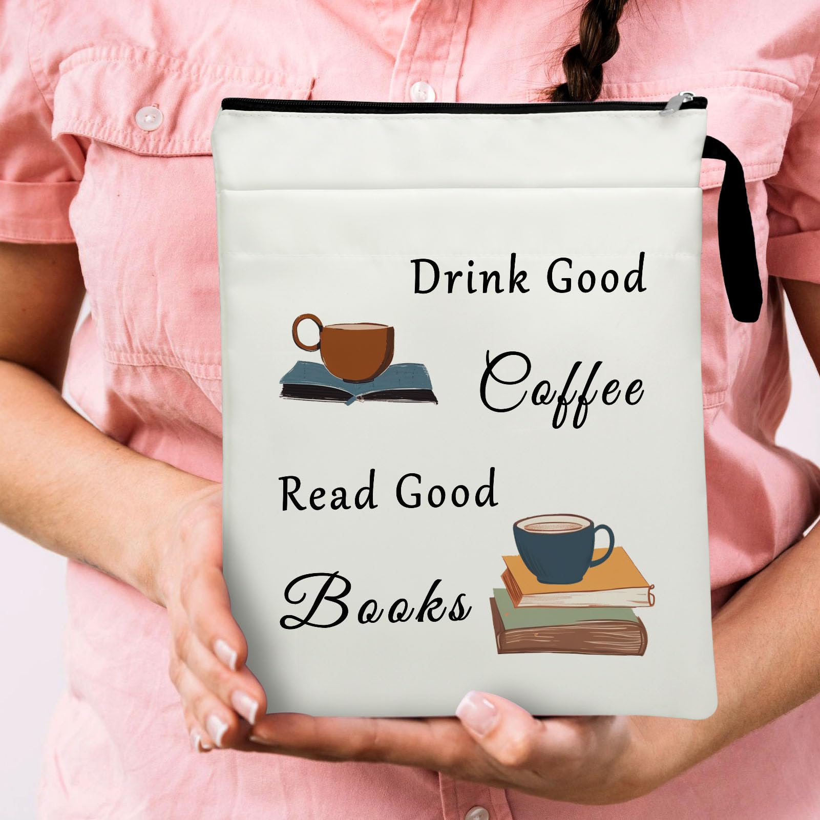 Premium Book Sleeve Protector for Paperbacks & Hardcovers - Perfect Gift for Book Lovers, Bibliophiles & Librarians - Ideal for Reading, Travel & Library Use - Bookish Gifts for Her/Him & Coffee Lovers