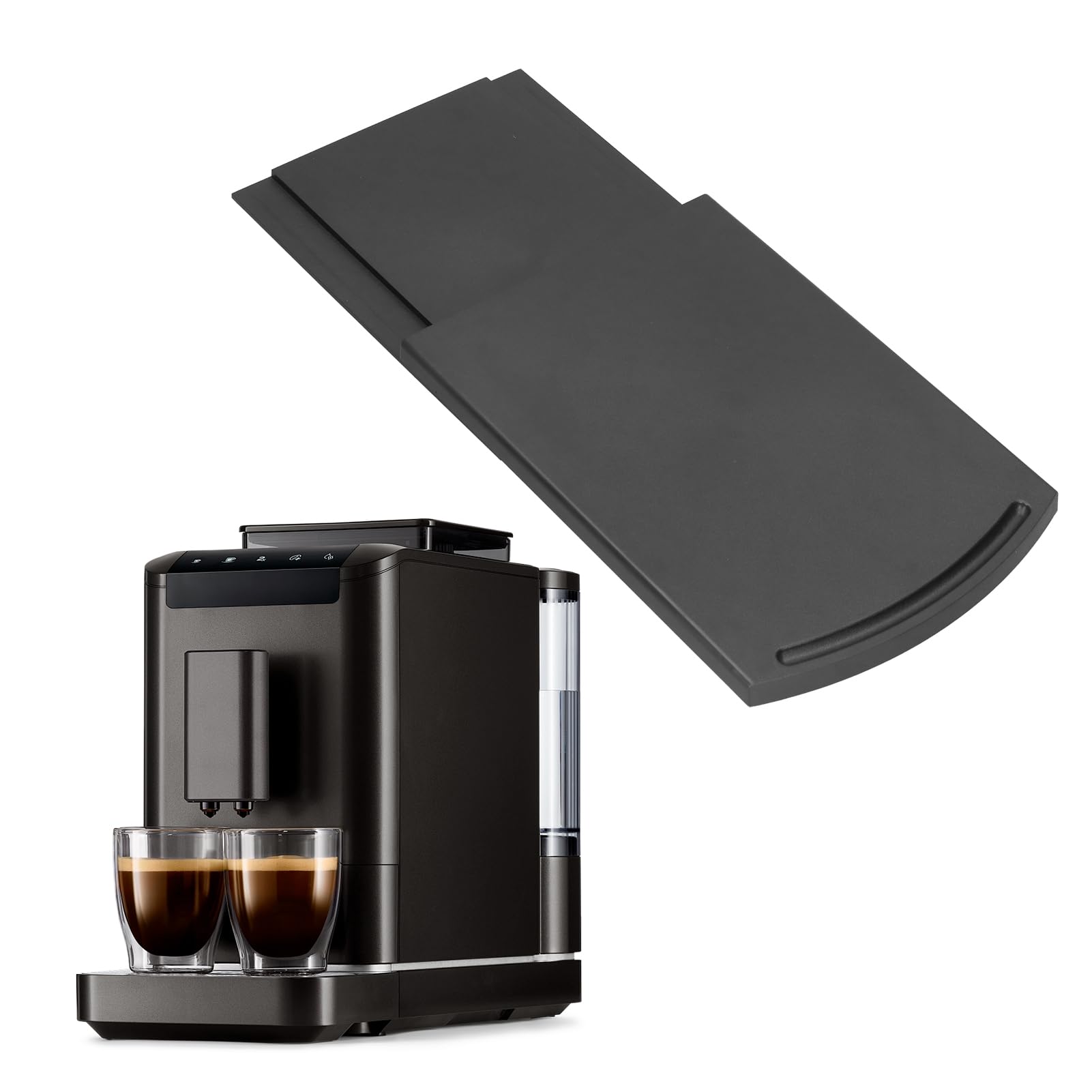 Non-Slip Kitchen Sliding Coffee Maker Tray Mat - Heavy Duty Appliance Moving Caddy with Handles - Countertop Organizer for Blenders, Mixers & Small Appliances - Perfect for Kitchen Counter Protection & Easy Appliance Mobility