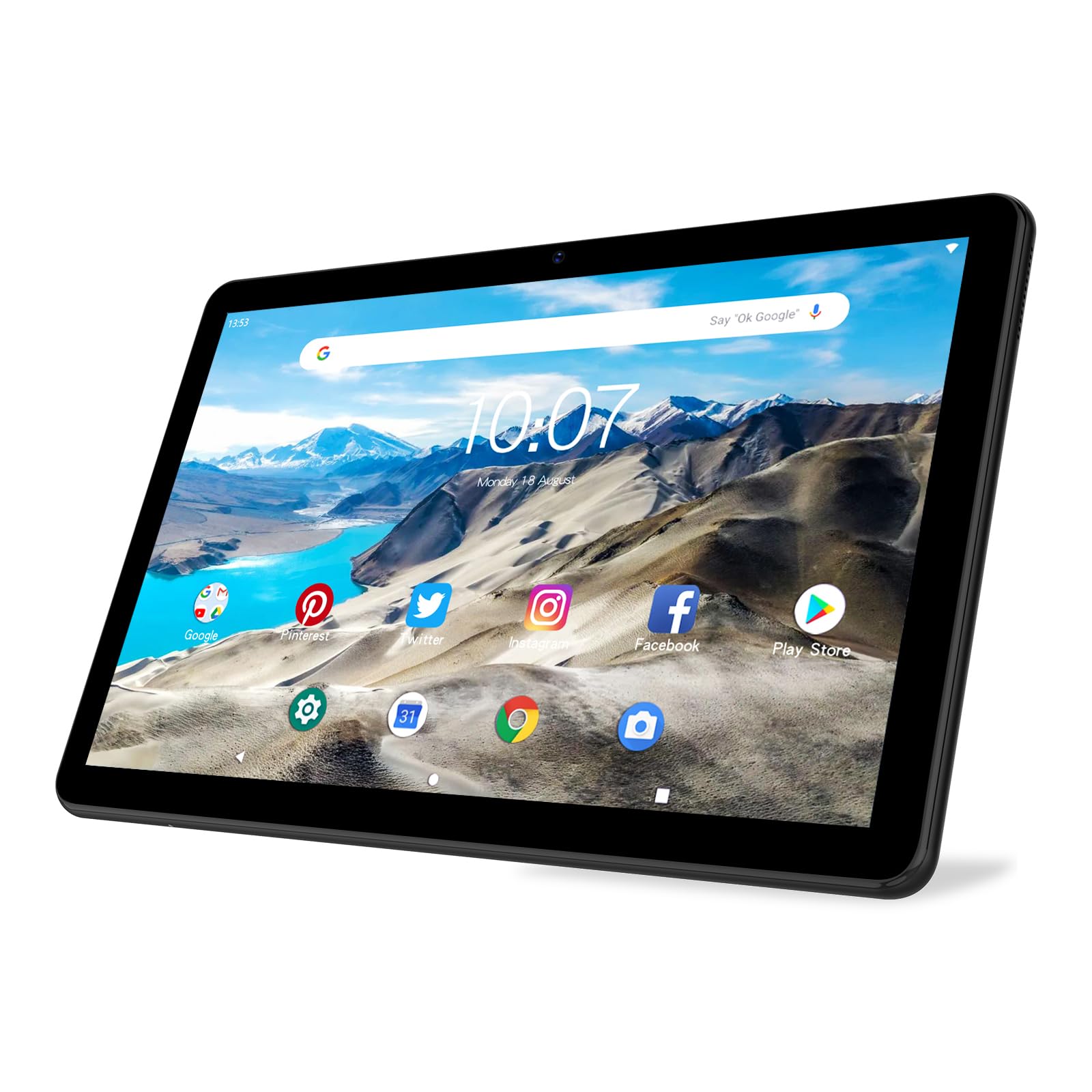 VASOUN 10 Inch Android Tablet - 12GB RAM 128GB Storage, 4G LTE, 2K FHD IPS Screen, Octa-Core Processor, 5GHz WiFi, Dual Camera, Bluetooth, Aluminum Body with Protective Case | Perfect for Work, Study, and Entertainment