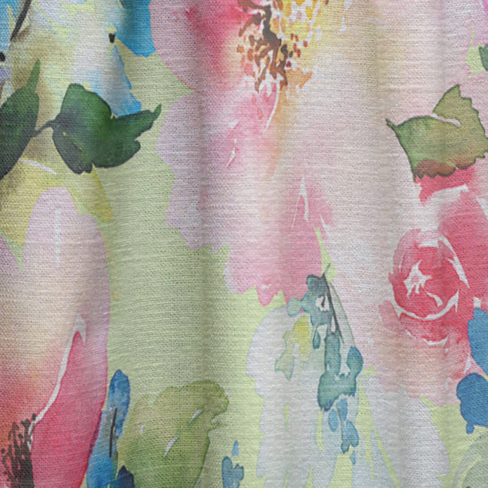 DesignQ Floral Botanical Retro IV Thermal Insulated Curtains - Single Panel 52x120 Inches - Elegant Window Treatments for Bedroom & Living Room - Perfect for Home Decor, Privacy & Energy Savings