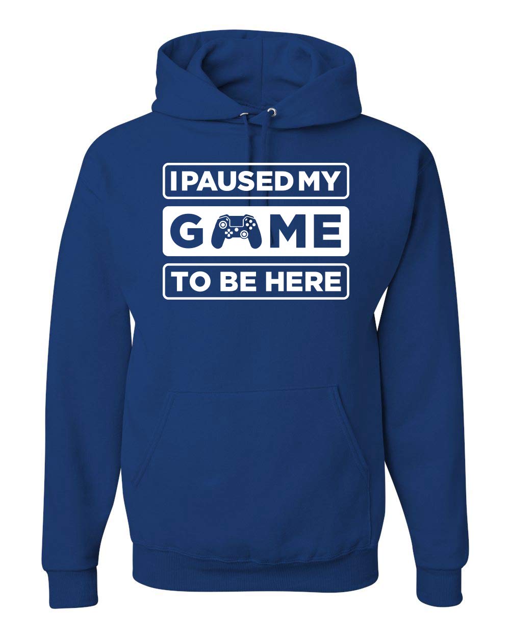 Wild Bobby 'I Paused My Game to Be Here' Gaming Sports Unisex Graphic Hoodie Sweatshirt | Comfortable Pullover for Gamers, Esports Fans & Casual Wear