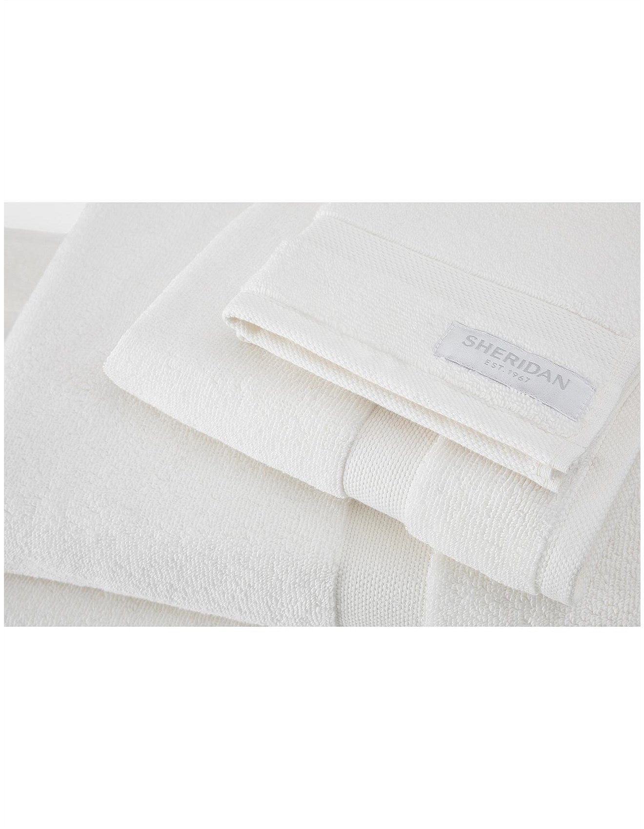 Organic Cotton Lyocell Bath Towel Set - Premium Soft & Absorbent SNOW Collection by Sheridan | Luxury Spa, Bathroom & Hotel Use