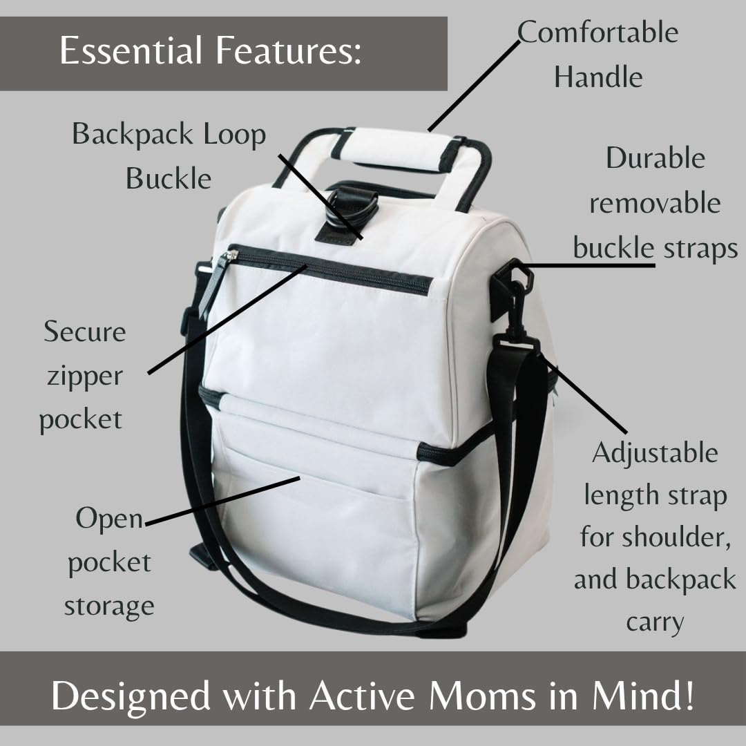Leak-Proof Wearable Breast Pump Cooler Bag - 12-Hour Insulated Milk Storage with Multiple Compartments | Portable Breast Milk Carrier for Travel, Work & Outdoor Activities | Polyester Nursing Bag for Pumping Moms