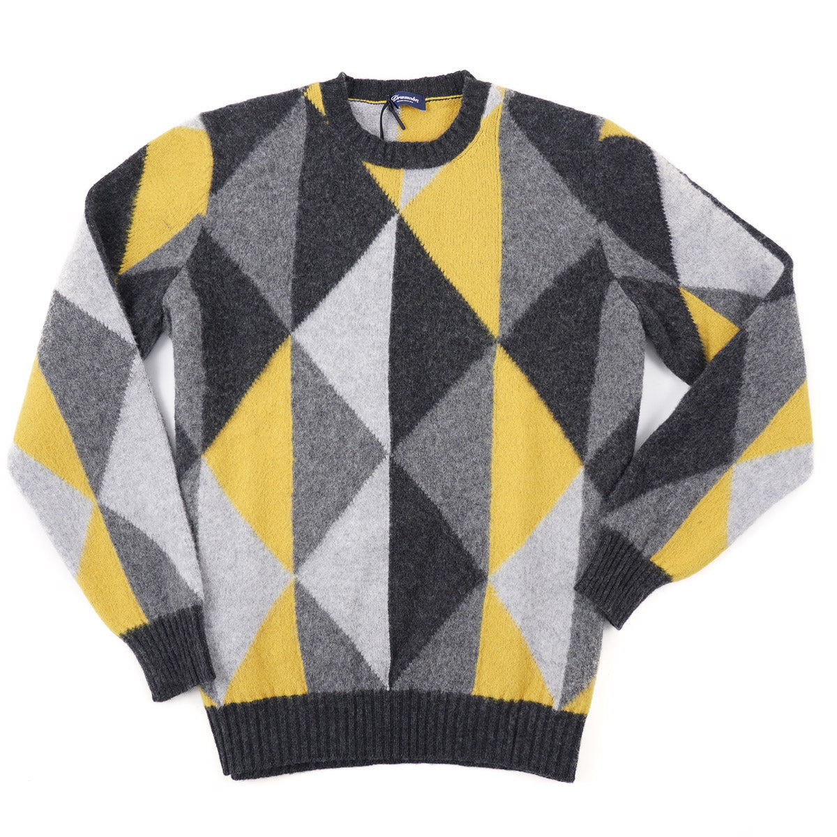 Drumohr Patterned Lambswool Sweater for Women - Soft Winter Knit Pullover - Cozy Casual & Office Wear