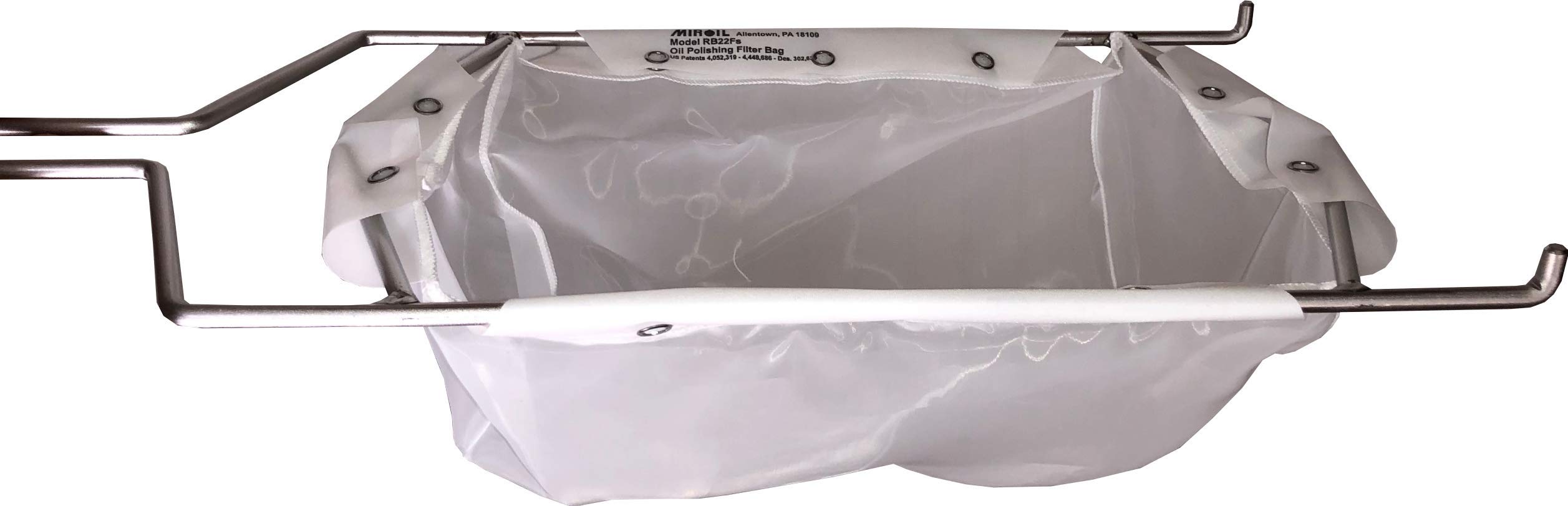 MirOil B22FS Fryer Oil Filter Bag & Frame Combo - Extends Oil Life, Filters Hot & Cold Cooking Oil for Deep Fryers - Fits Fryer Filter Pot, Pail & Storage Containers - Perfect for Restaurant Deep Frying & Commercial Kitchen Oil Maintenance