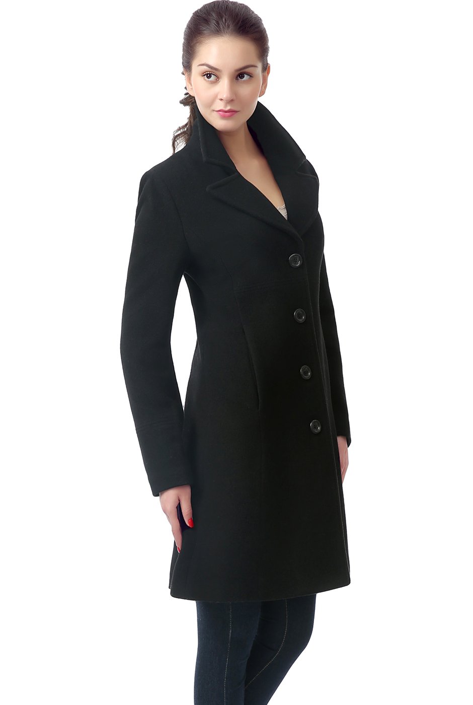 BGSD Women's Joan Wool Blend Walking Coat - Lightweight, Warm & Stylish | Plus Size & Petite Options | Perfect for Outdoor Activities, Commuting & Travel