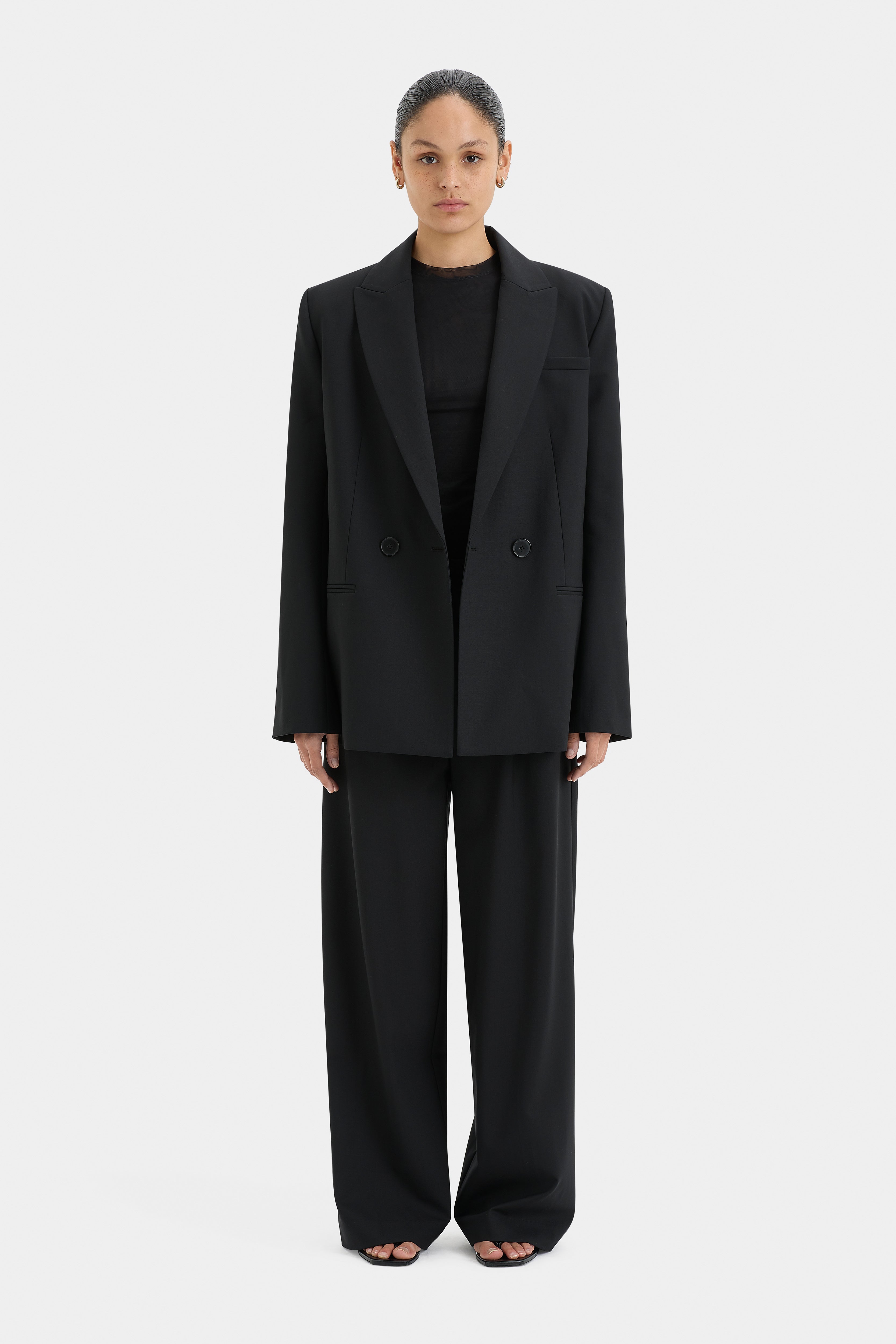 Leonardo Black Blazer for Men - Stylish Slim Fit Formal Jacket for Business, Office, and Special Occasions