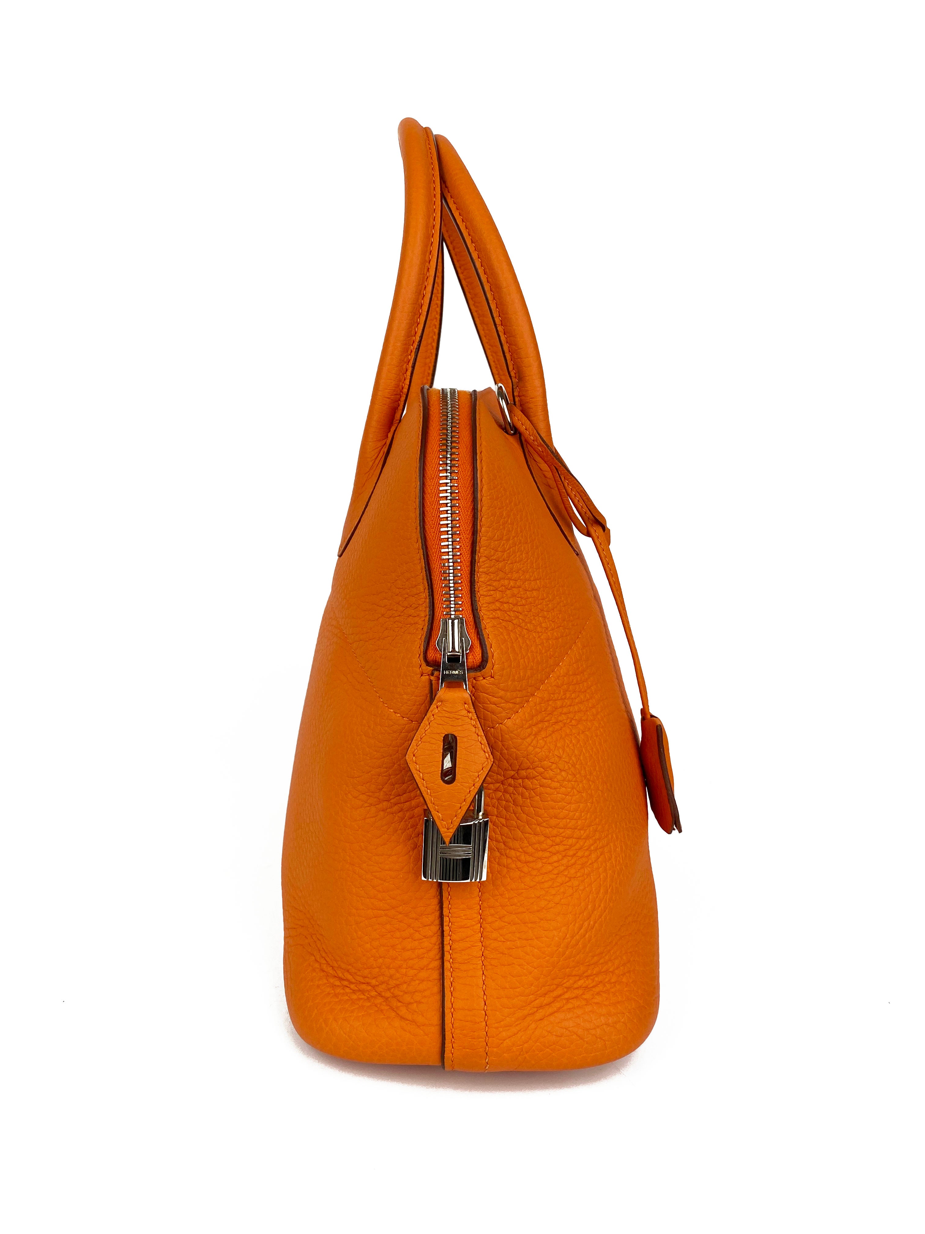 Authentic Hermes Orange Bolide 31 Leather Handbag - Luxury Tote Bag for Women, Perfect for Work, Travel & Everyday Use