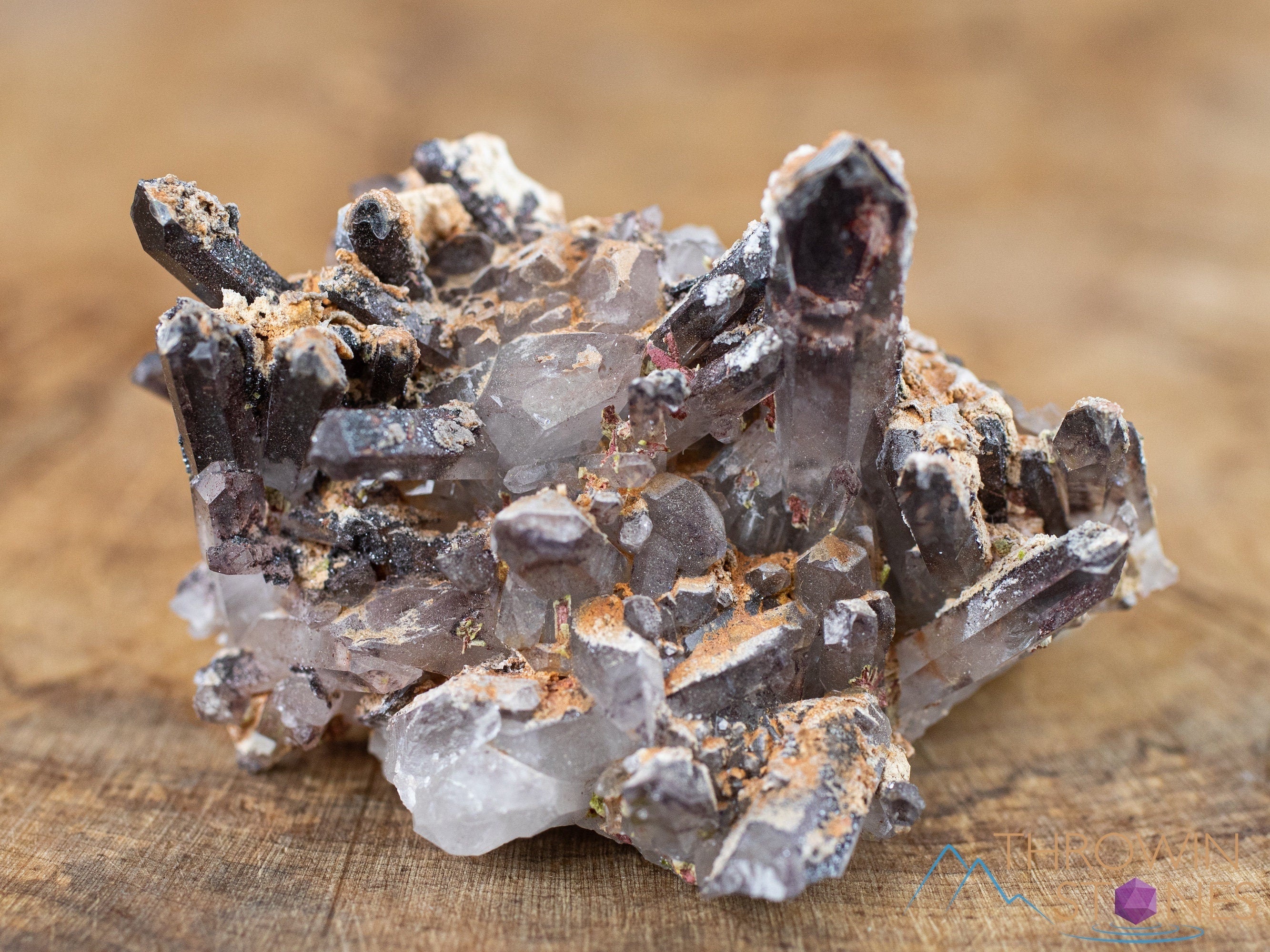 Natural MESSINA QUARTZ Raw Crystal Cluster with Specular HEMATITE - Healing Stones for Home Decor, Housewarming Gift, Meditation & Energy Work (41896) | Perfect for Crystal Grids, Office Desk & Spiritual Spaces