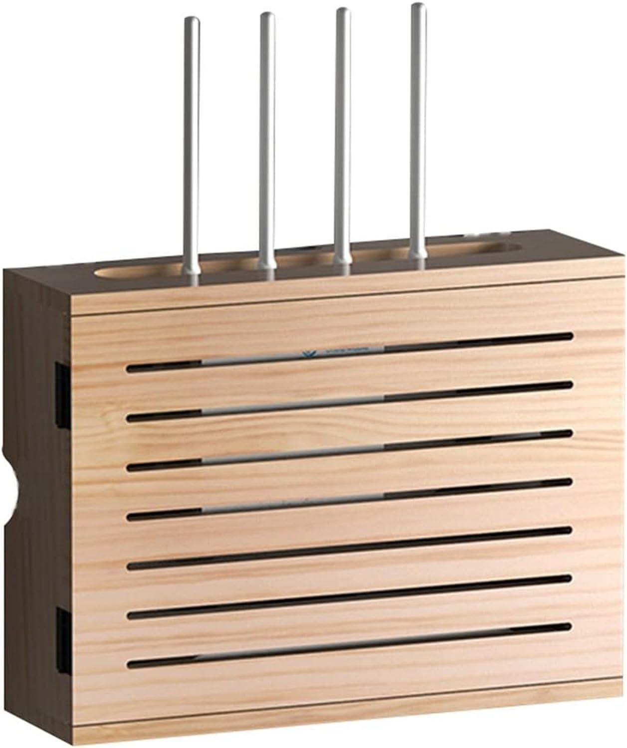 Wireless Router Shelf - Wall Mounted WiFi Router Organizer with Storage for Living Room, Set Top Box, Decorative Storage - Easy to Install for Home & Office Network Setup