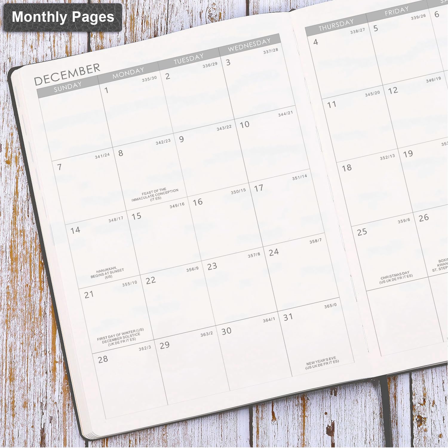 2025-2026 Academic Planner - July 2025 to June 2026, Daily Weekly Monthly Organizer with Pen Holder, Calendar Stickers & Pocket, 8.5