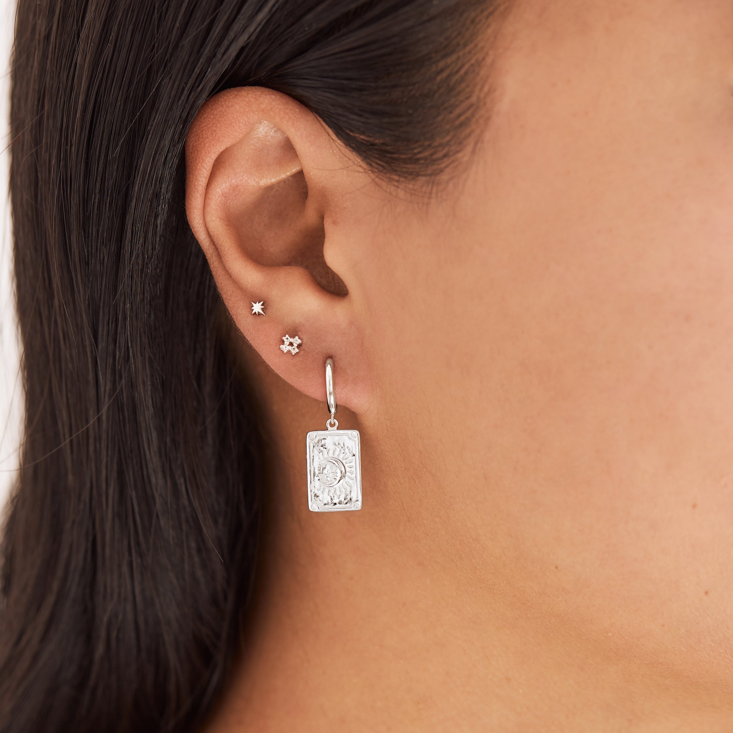 Sun and Moon Tarot Huggies - Mystical Astrology Inspired Earrings for Women | Perfect for Tarot Readings, Spiritual Healing & Boho Fashion Accessories