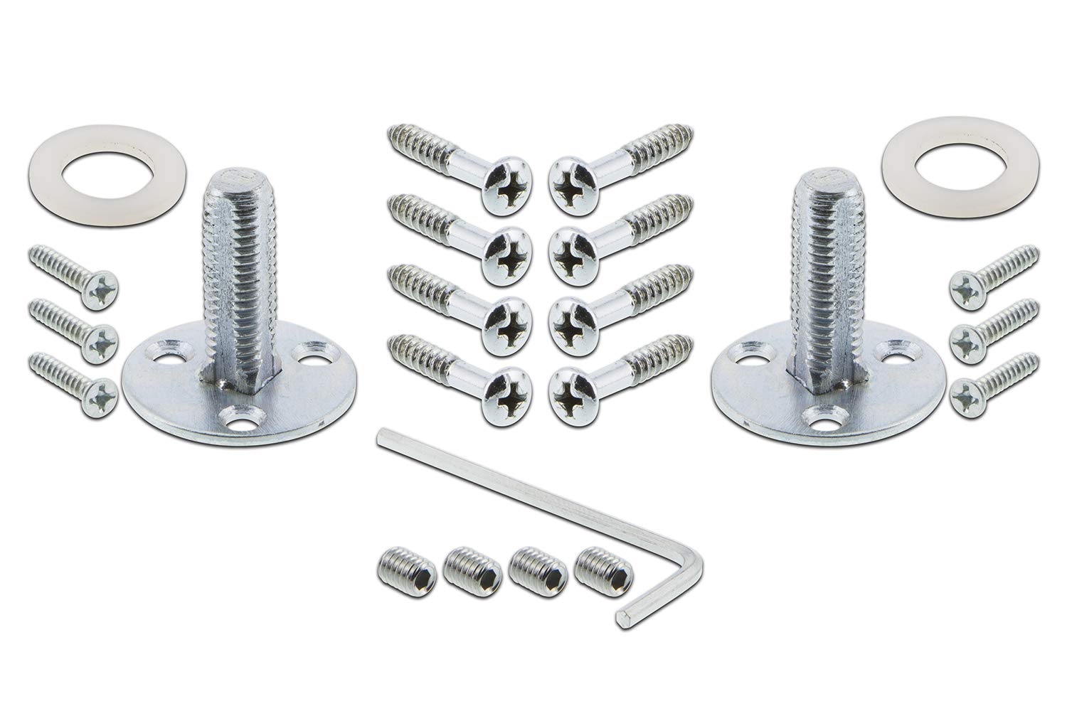 Nostalgic Warehouse Prairie Plate Keyhole Oval Clear Crystal Glass Knob - Double Dummy Bright Chrome - Vintage Cabinet Hardware for Kitchen & Bathroom Remodeling