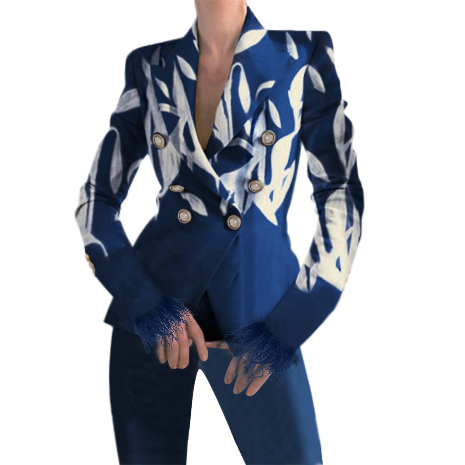 Plus Size Women's Fashion Coat Cardigan - Formal Suit Long Sleeve Lapel Work Coat for Office & Business Attire | Elegant Outerwear for Professional Women
