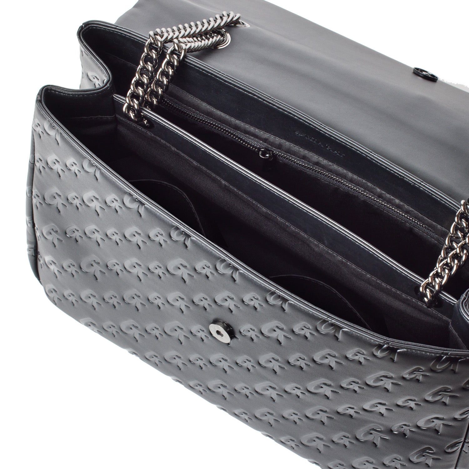 Large Monogram Flap Bag in Black - Stylish Crossbody Purse for Women, Perfect for Work, Travel & Everyday Use