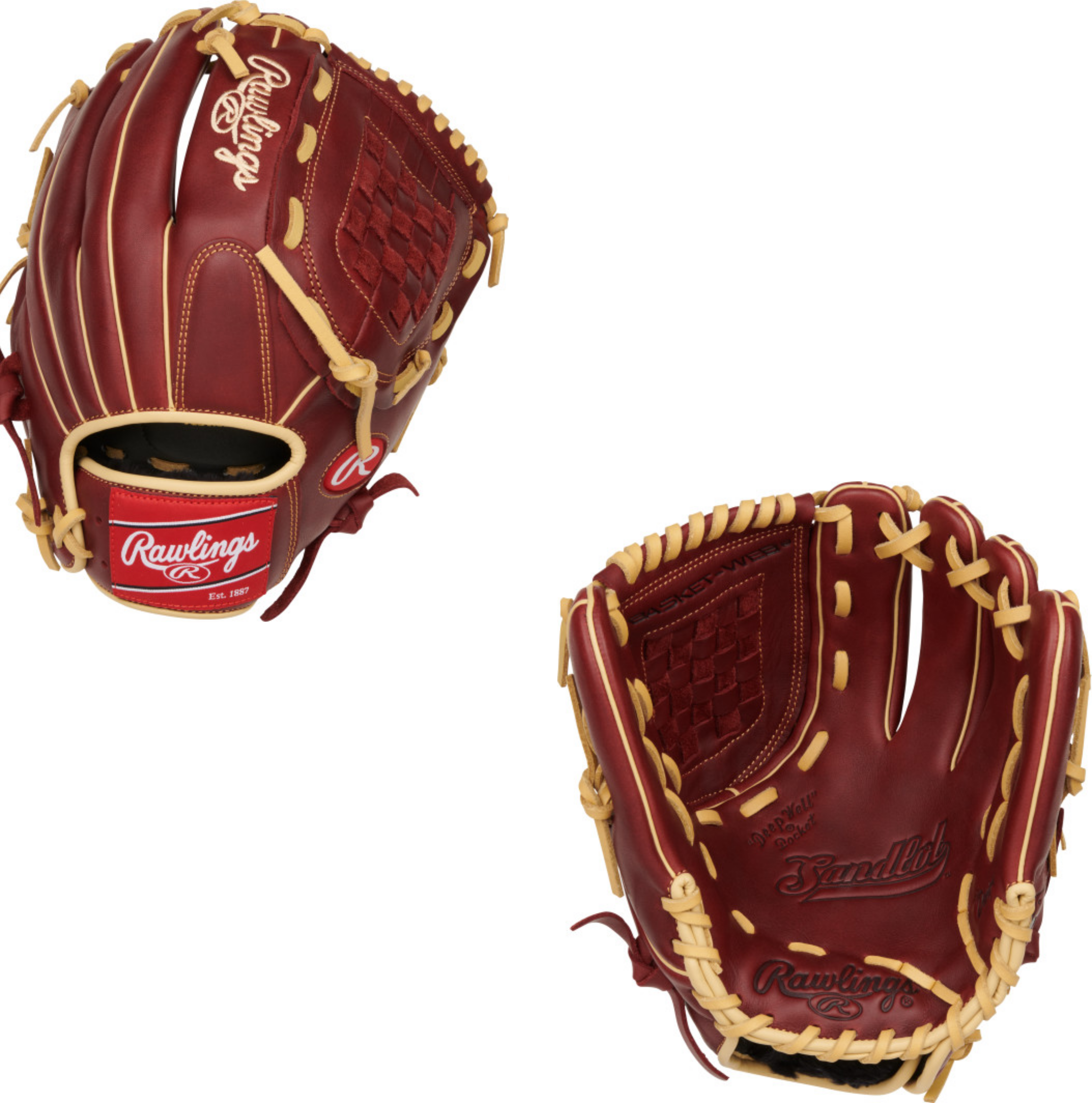 Rawlings Sandlot Series Infield & Pitcher Baseball Glove - 12 Inch Youth & Adult Size | Premium Leather Mitt for Baseball Training, Games & Practice | Ideal for Infielders, Pitchers & Casual Play