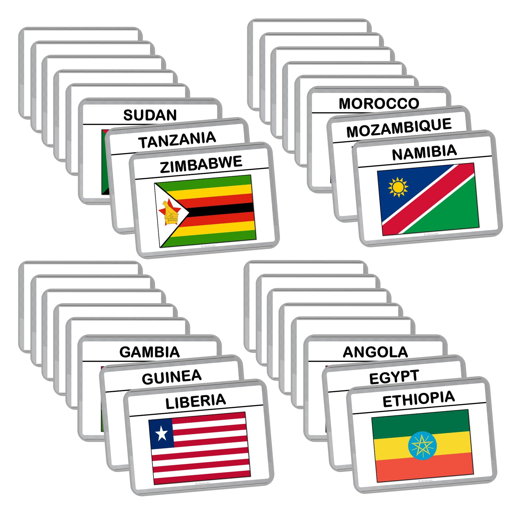 World Flags Flash Cards - 194 Laminated National Flag Cards for Geography Learning & Classroom Decor | Complete Set with All Country Flags | Perfect for Teachers, Students & Travel Enthusiasts
