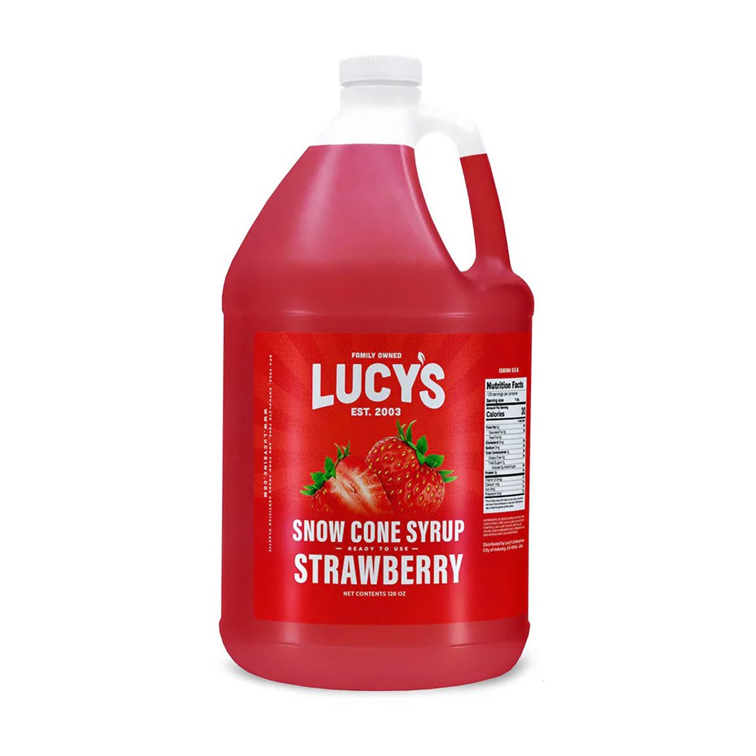 Premium Strawberry Snow Cone Syrup - 128oz Bottle for Shaved Ice, Slushies & Desserts | Perfect for Parties, Events & Summer Treats