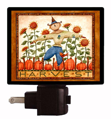 Harvest Scarecrow LED Night Light for Fall & Autumn - Perfect for Bedroom, Nursery, and Seasonal Home Decor