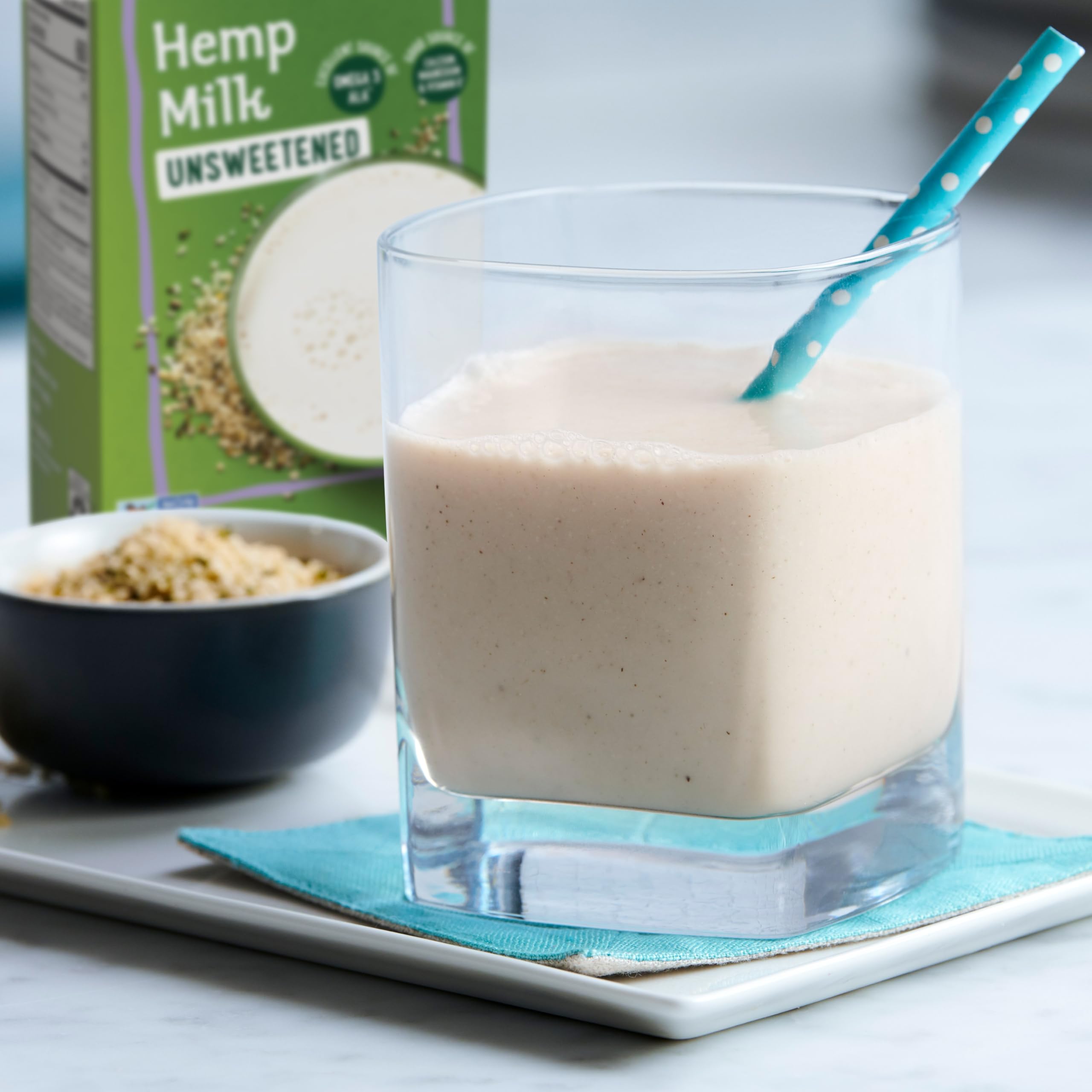 Pacific Foods Hemp Original Unsweetened Plant-Based Milk - Keto Friendly, Dairy Free, Vegan, 32 Fl Oz (Pack of 12) - Perfect for Smoothies, Coffee Creamer & Healthy Breakfast
