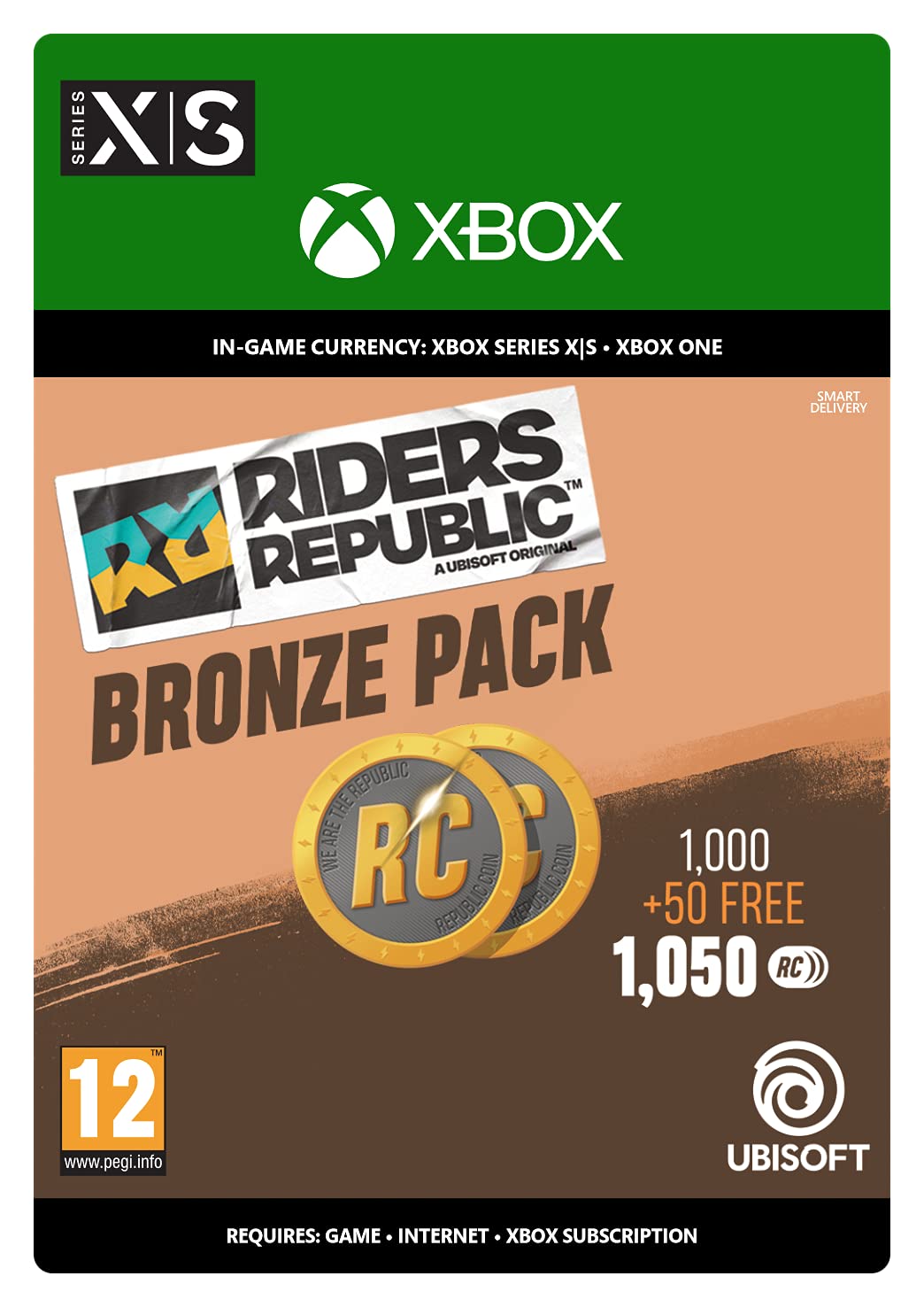 Buy Riders Republic Coins Bronze Pack - 1,050 Credits for Xbox One & Series X|S | Digital Download Code | In-Game Currency for Customization & Upgrades