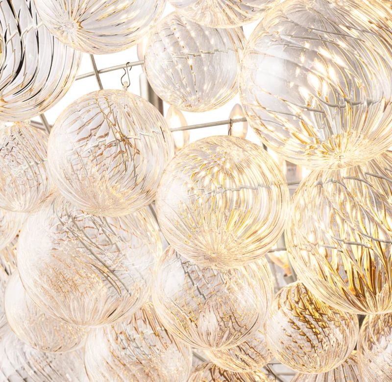 Tammy Linear Glass Ball Chandelier - 63