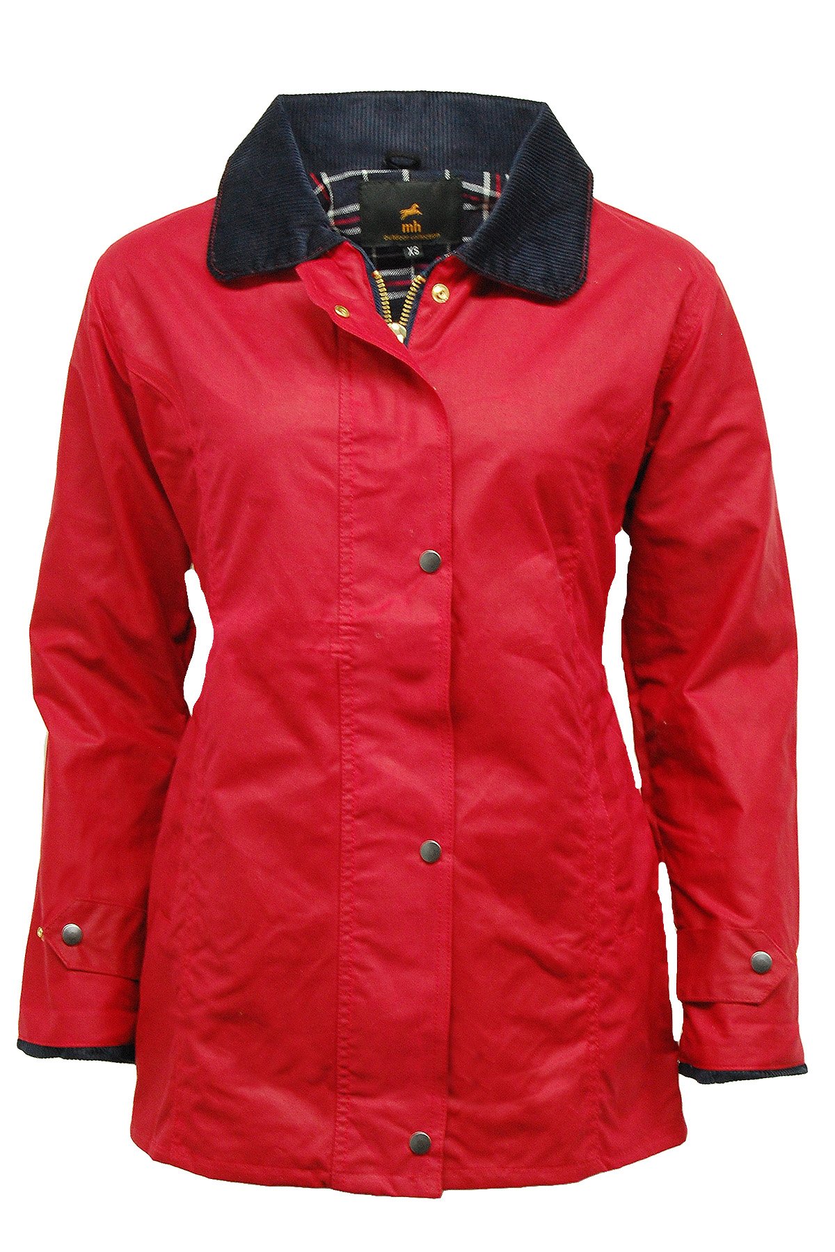 Vintage Waxed Cotton Jacket for Men - Red Game Hunting Coat, X-Small Size | Outdoor Adventure, Hunting & Casual Wear