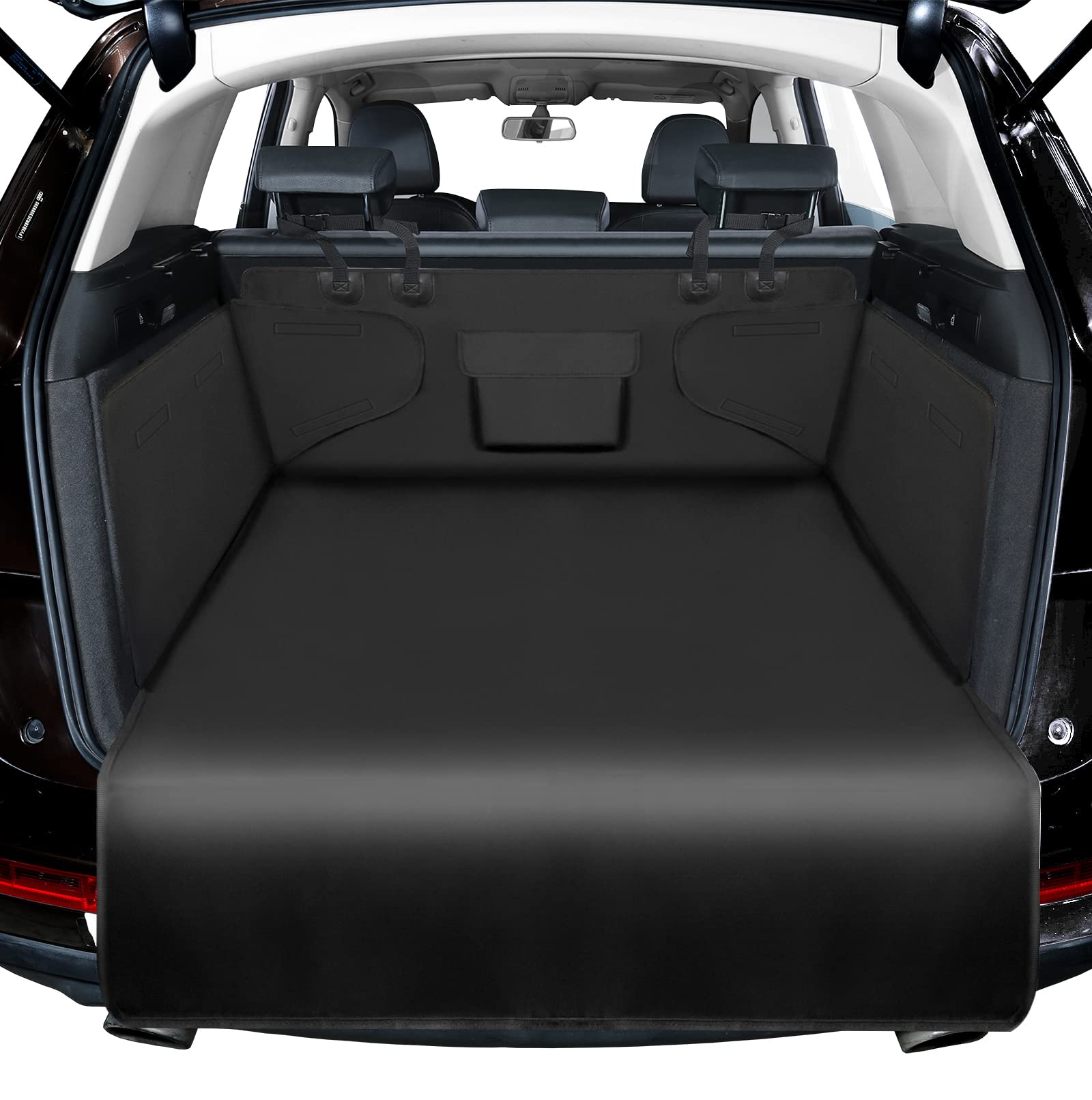 Lydonberg Universal Waterproof Dog Car Seat Cover - Non-Slip Pet Back Seat Protector for Cars, Trucks & SUVs | Durable, Washable Cargo Liner Mat | Perfect for Travel, Road Trips & Daily Commutes (Black)