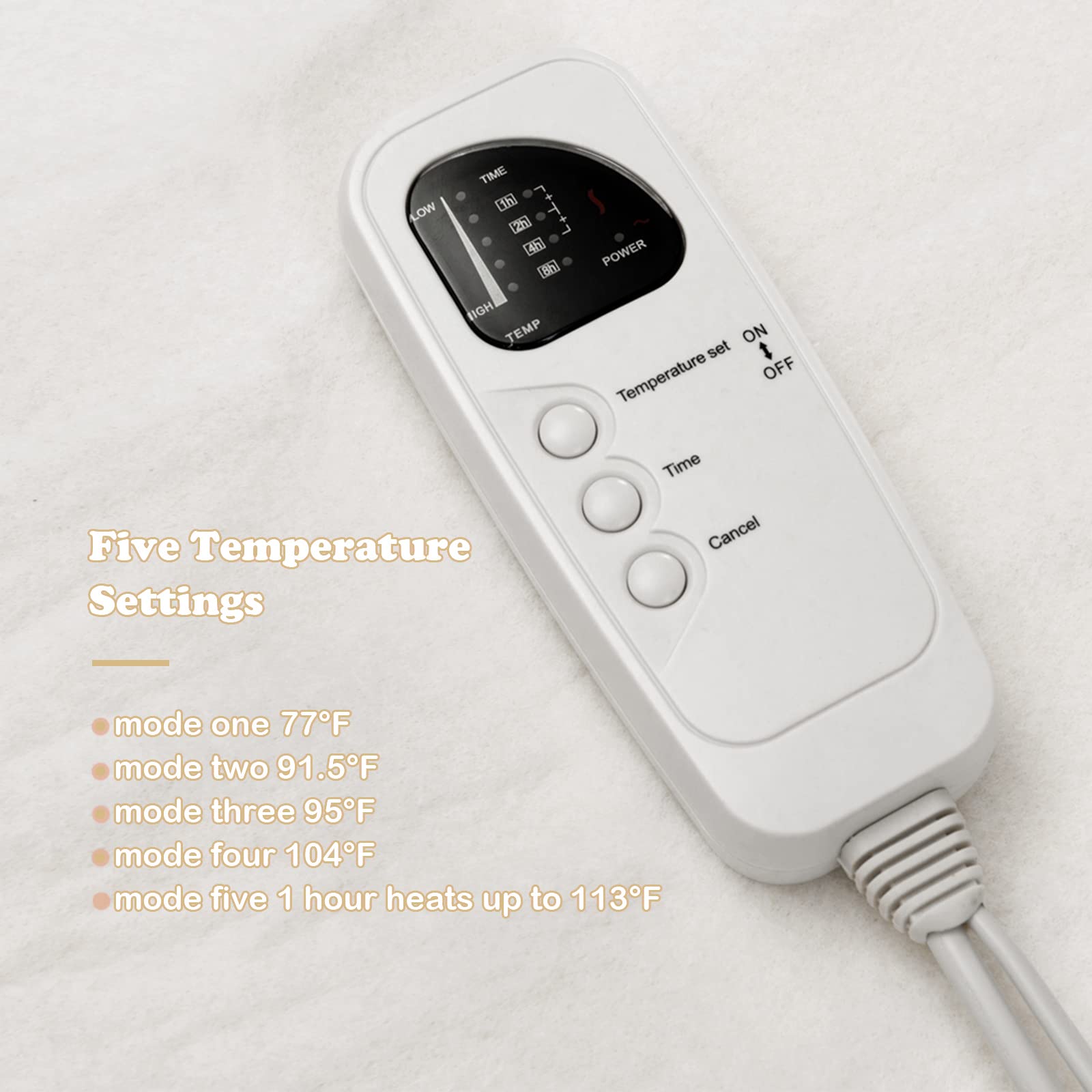 WELLHUT 75x36 Inch Electric Heating Massage Table Warmer - 5 Adjustable Heat Levels & 8 Timer Settings, UL Certified Twin Bed Warmer for Spa & Physical Therapy - Machine Washable Heated Mattress Pad - Perfect for Massage Clinics, Home Spa Treatments, and Professional Therapy Sessions