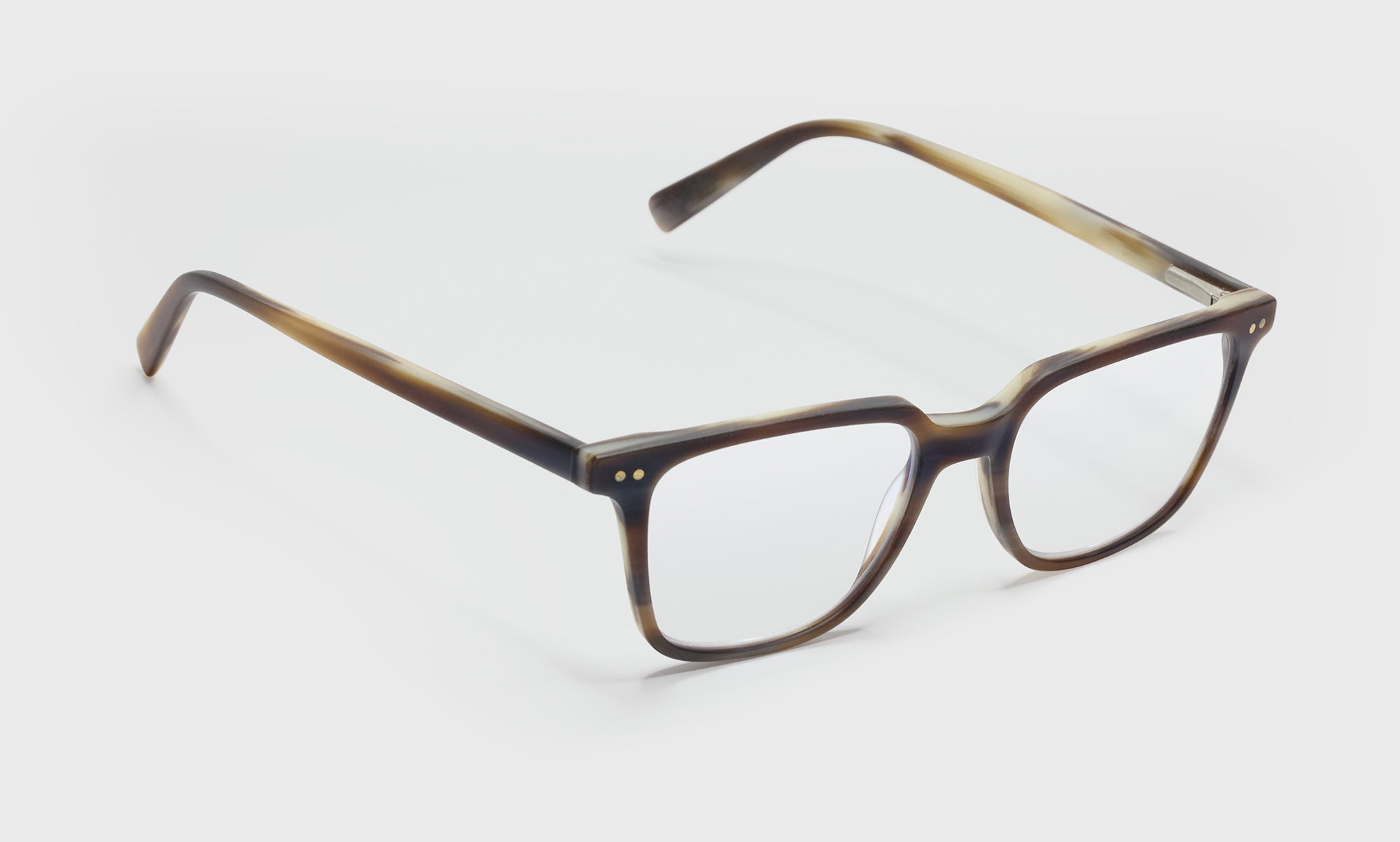 Premium C Suite Color 87 Eyeglasses with Horn Front & Temples - Stylish Reading Glasses for Professionals & Fashion Lovers - Perfect for Office, Business Meetings & Everyday Wear