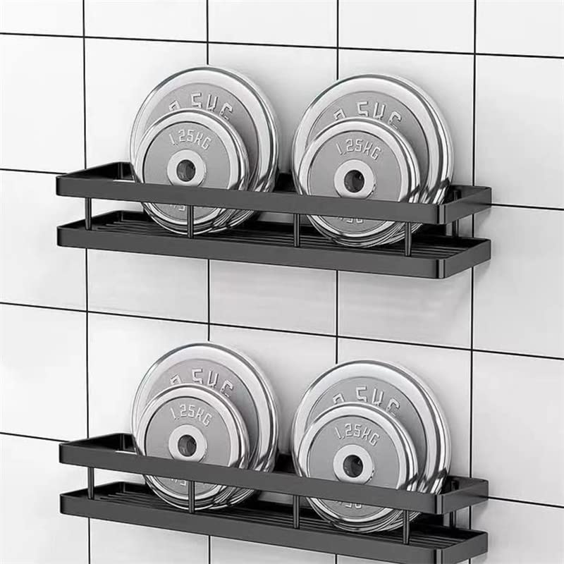 Punch-Free Seasoning Bottle Storage Rack - Waterproof & Rustproof Black Metal Kitchen Organizer (35/40/45/50cm) - Perfect for Spice Jars, Oil Bottles & Condiment Organization in Pantry or Countertop
