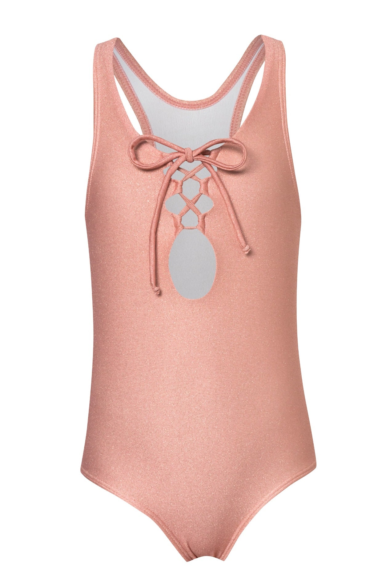 Elegant Rose Glitter One Piece Swimsuit - Women's Sexy Shiny Bathing Suit for Pool, Beach & Summer Vacations
