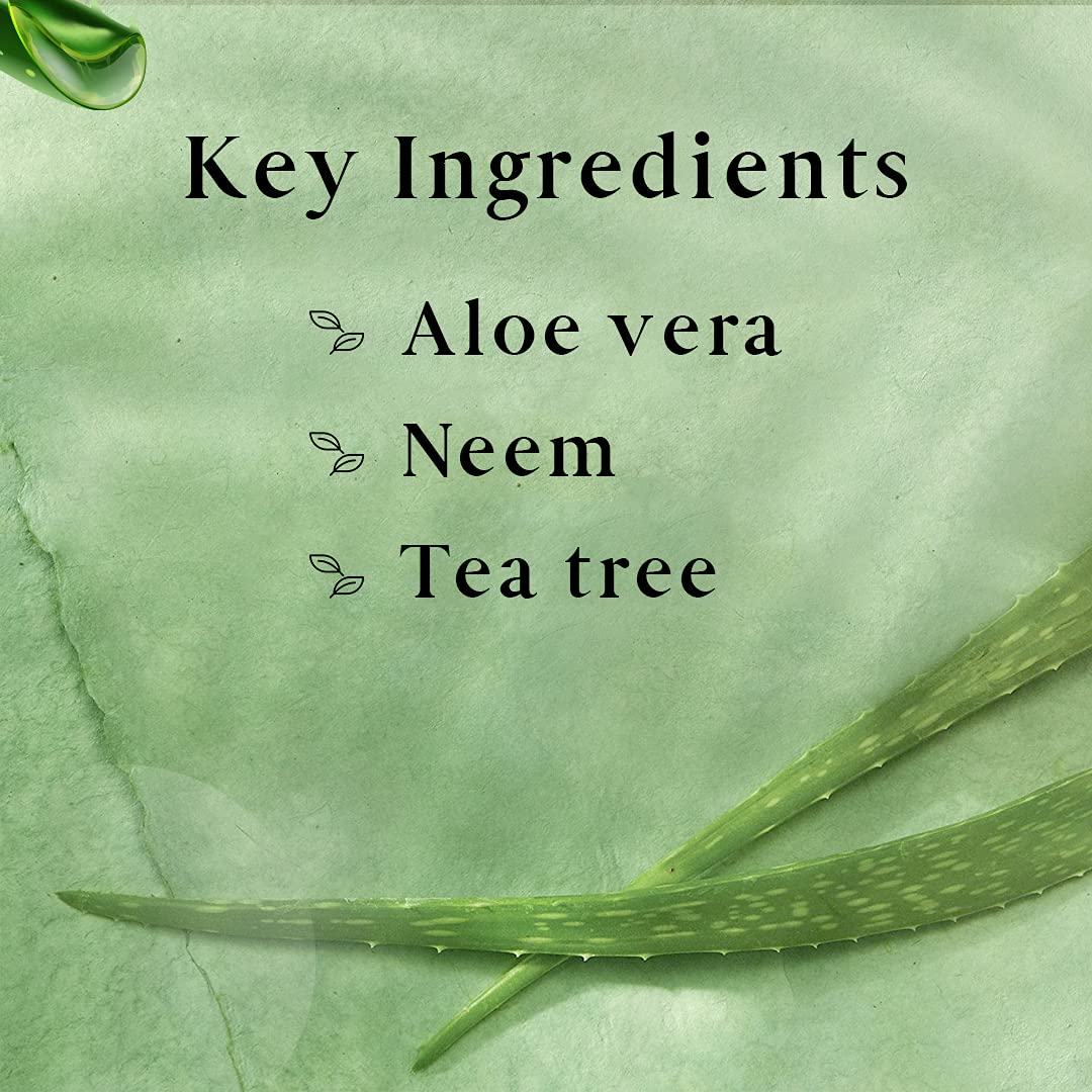 Ultra Healthcare Natural Aloe Vera, Neem & Tea Tree Extract Face Wash for Brightening, Lightening & Whitening Skin | Acne & Pimple Treatment | Oily Skin Control | Daily Cleansing for Clear & Balanced Skin