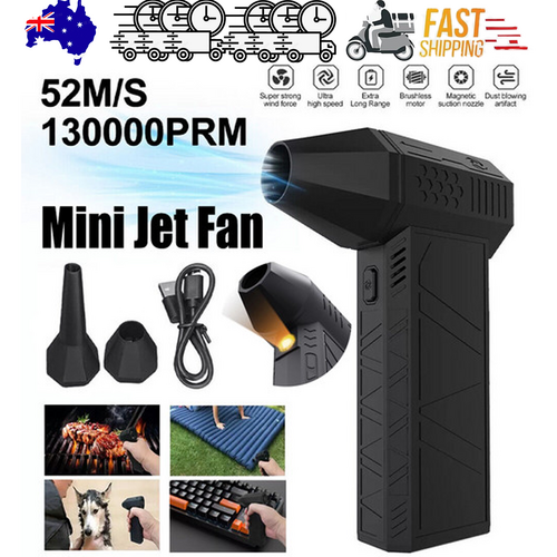 130000 RPM High-Speed Mini Jet Fan - Powerful Dry Fan & Turbo Blower for Electronics Cooling, DIY Projects, and Workshop Use