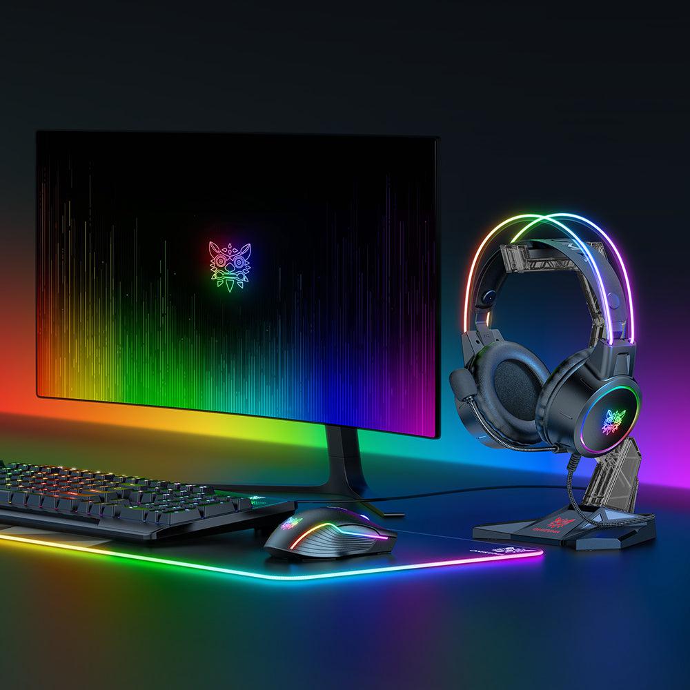 ONIKUMA ST 3 Acrylic Gaming Headset Stand with Hook - Perfect for Desk Organization & Headphone Storage for Gamers