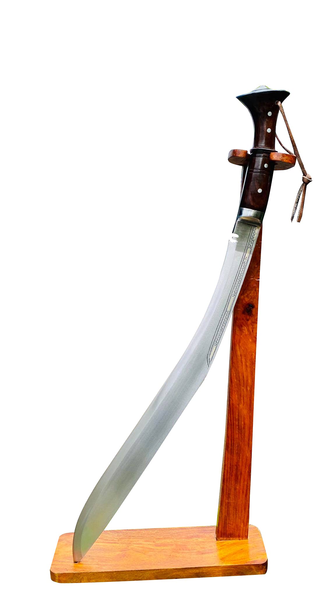 24 Inch Full Tang Traditional Kukri Knife - High Carbon Steel Khukuri Sword - Camping, Hunting & Outdoor Survival Tool - Perfect for Bushcraft, Hiking & Tactical Use