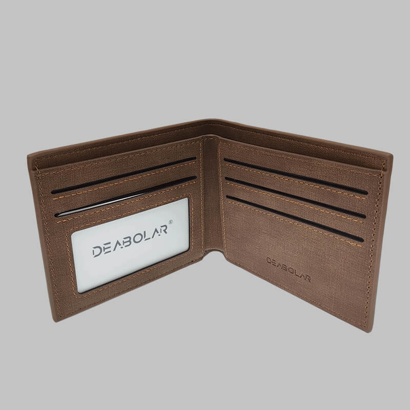 Personalized Men's Bifold Photo Wallet - Custom Engraved Leather Wallet for Dad, Husband - Perfect Christmas Gift for Him - Great for Travel, Business & Everyday Use