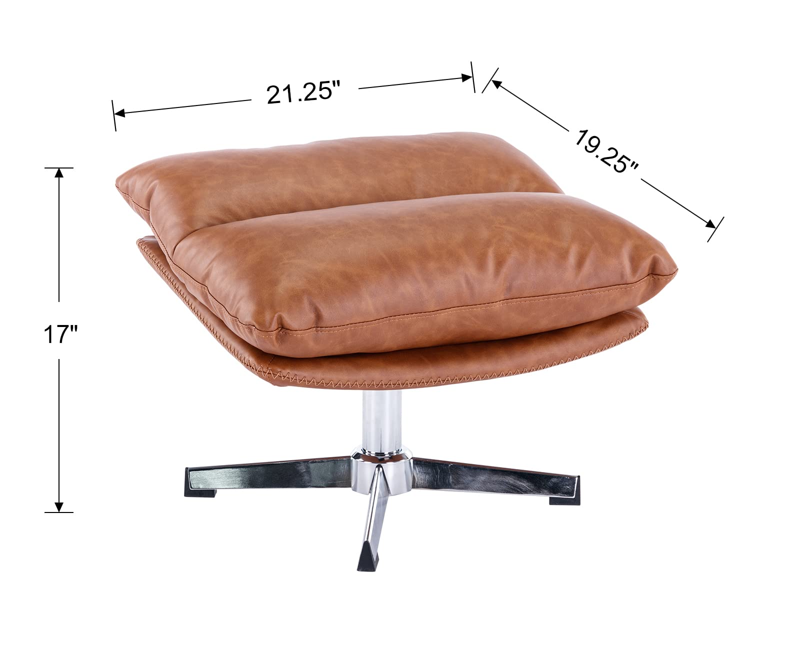Modern Swivel Accent Chair with Ottoman Set - 33