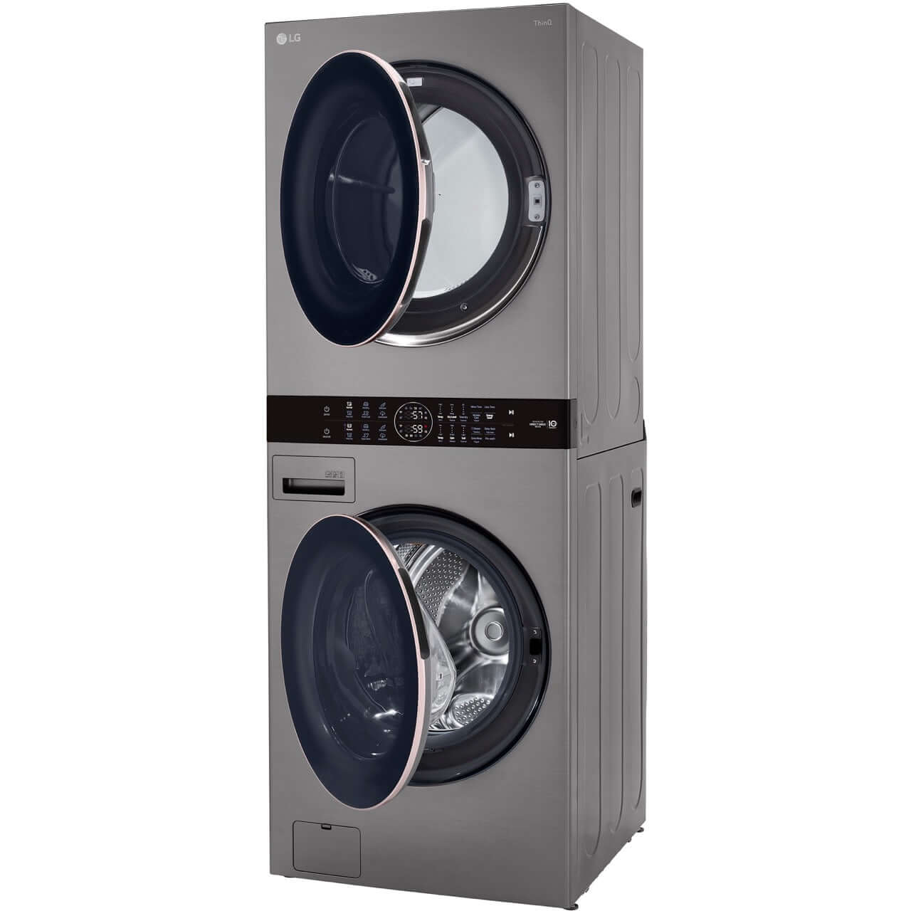 LG WashTower Single Front Load Laundry Center - 4.5 Cu. Ft. Washer & 7.4 Cu. Ft. Electric Dryer in Graphite (WKE100HVA) | Smart Home Appliance for Modern Families | Perfect for Apartments, Condos & Small Spaces