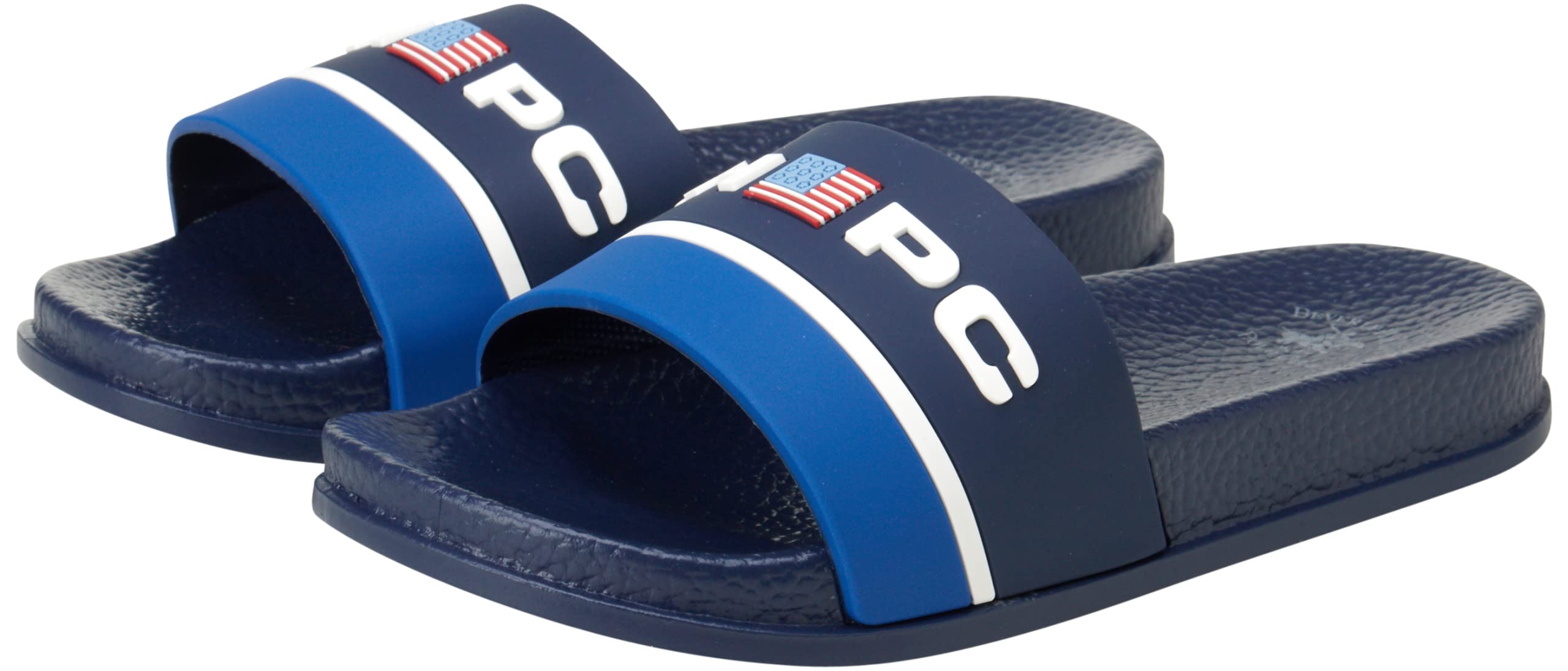 Beverly Hills Polo Club Boys' Slip-On Sandals for Beach & Pool - Comfortable Kids Slides (Toddler to Big Kid) - Perfect for Summer Vacations, Water Parks and Backyard Fun