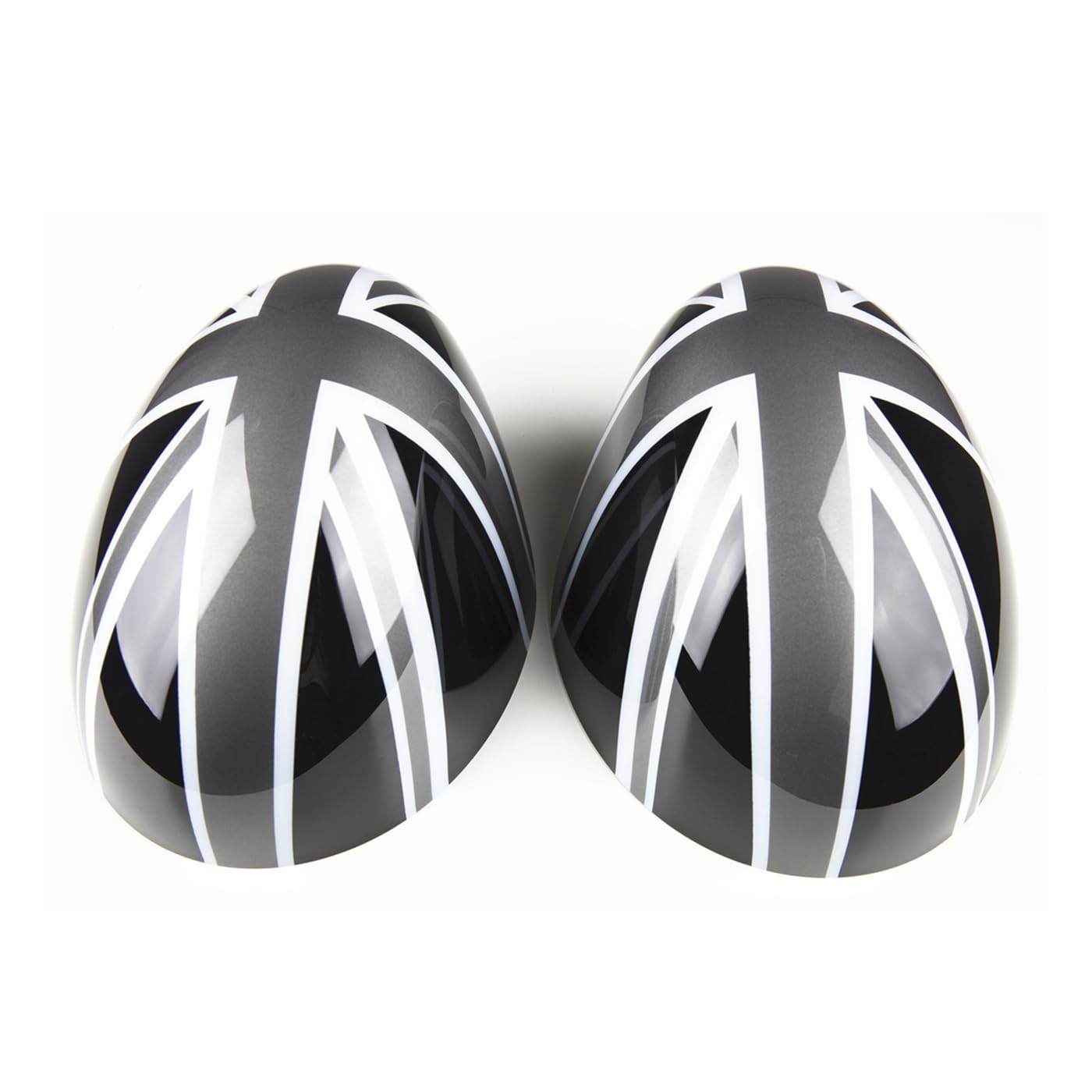 Mini DC01 Rearview Mirror Cover & Side Wing Mirror Cap - Exterior Mirror Shell for R Series R55-R61 (UK Black Jack, Left Hand Drive, Power Folding) - Perfect for Car Protection & Style Enhancement