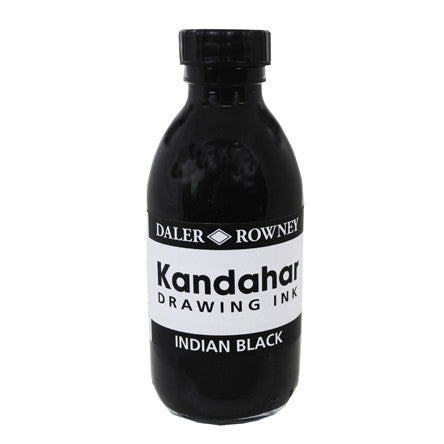 Daler Rowney Black Kandahar Ink - Premium Artist Ink for Calligraphy, Drawing & Illustration - Perfect for Professional Artists & Beginners