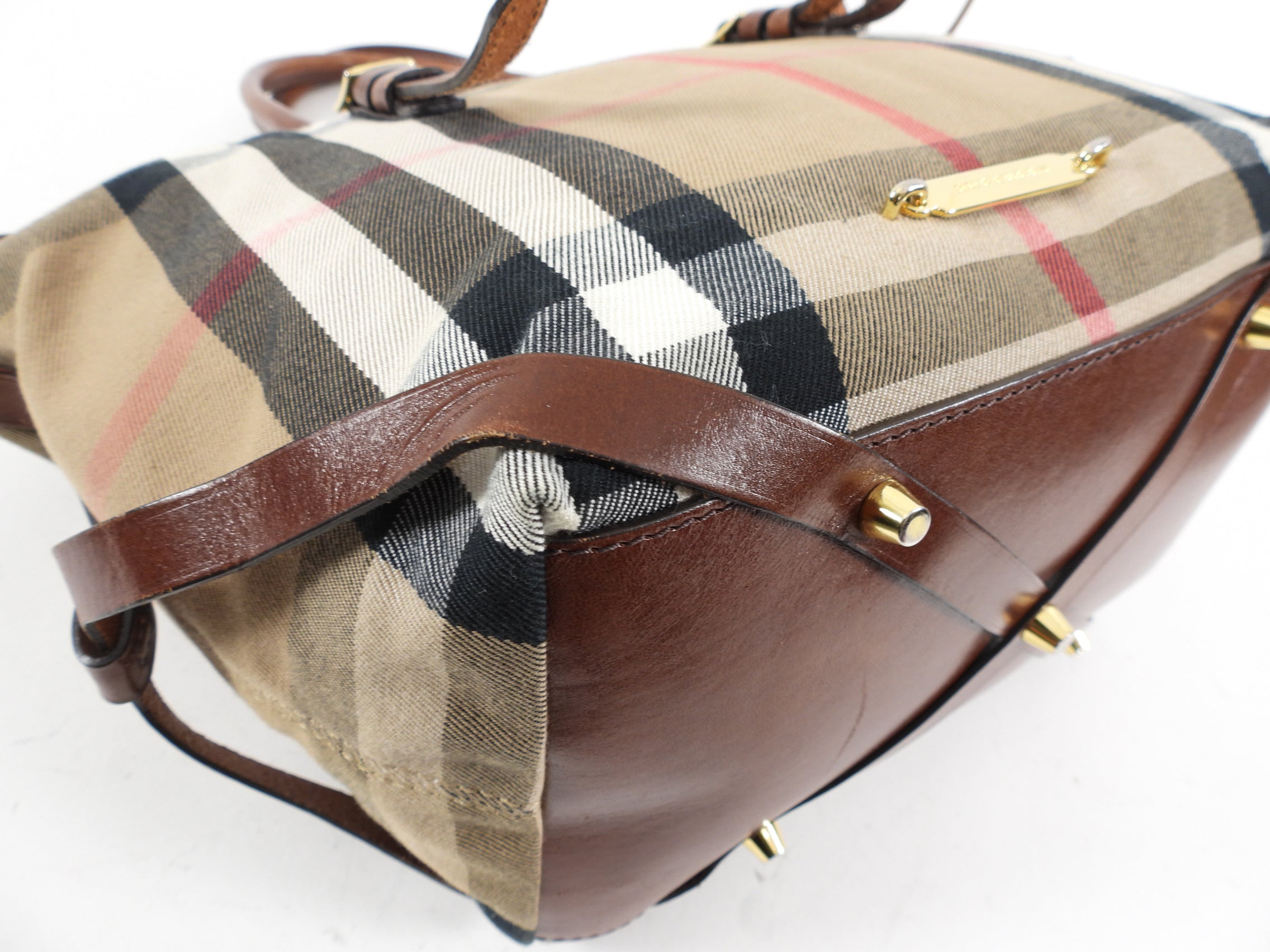 Burberry Check Fabric Tote Bag with Teddy Bear Charm - Stylish Designer Handbag for Women, Perfect for Work, Travel & Everyday Use