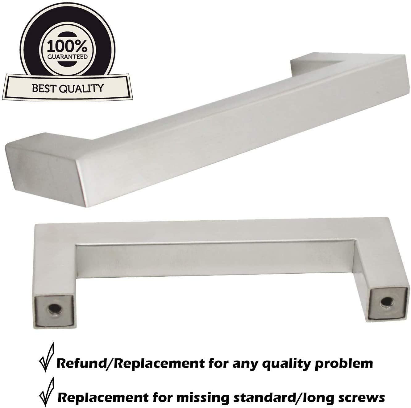 Satin Nickel Cabinet Pulls for Kitchen & Bath - 1 Pack
