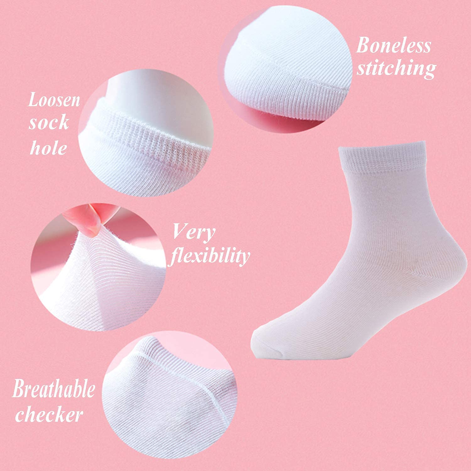 Jamegio 18 Pairs Toddler Boys Girls Short Socks - Soft Breathable Cotton Kids Socks for Everyday Wear, Playtime & School Activities