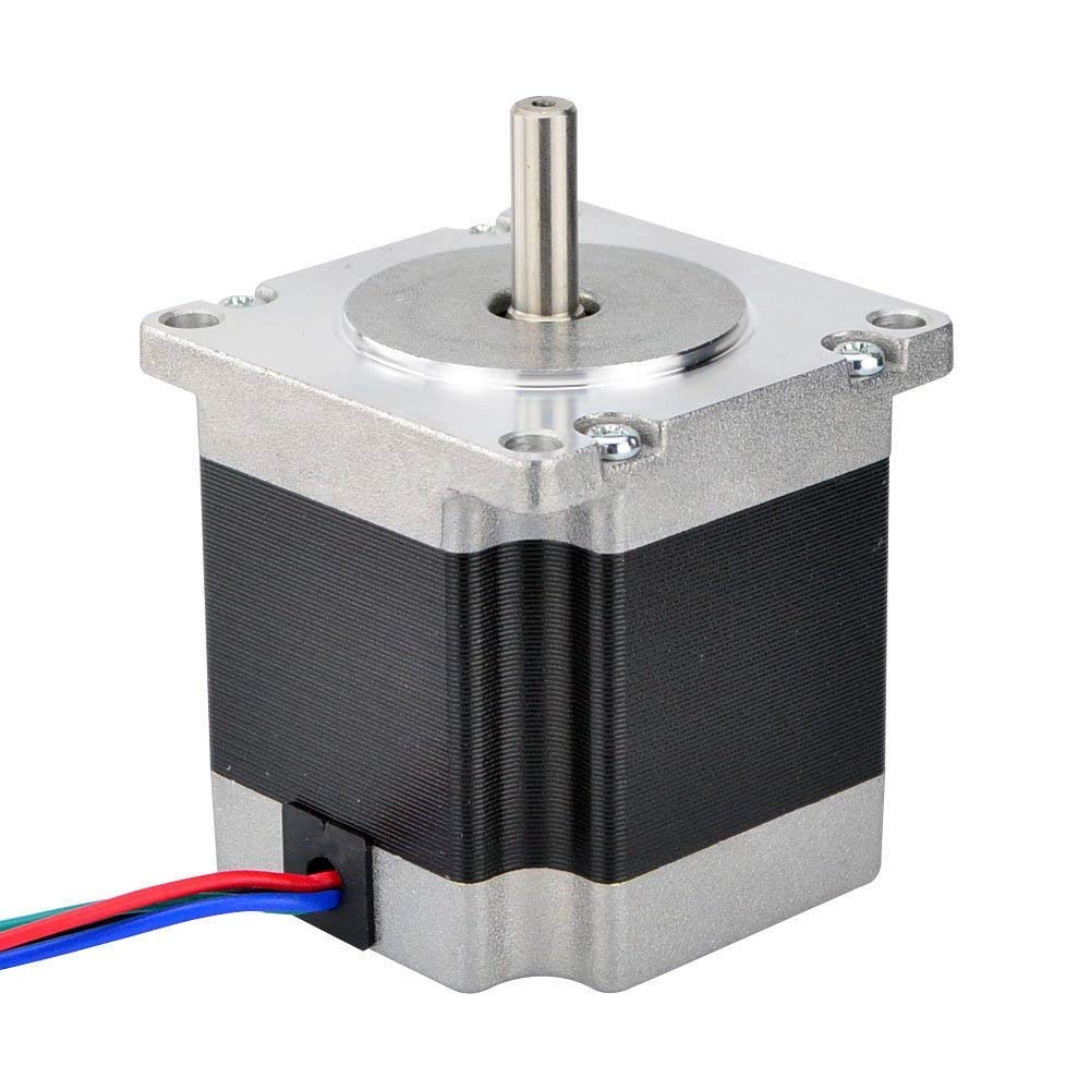 High Torque Nema 23 Stepper Motor - Bipolar 2.8A, 1.26N.m Holding Torque, 2-Phase 4-Wire, 1.8° Step Angle, 56mm Body - Perfect for 3D Printers, CNC Machines, Robotics & DIY Automation Projects